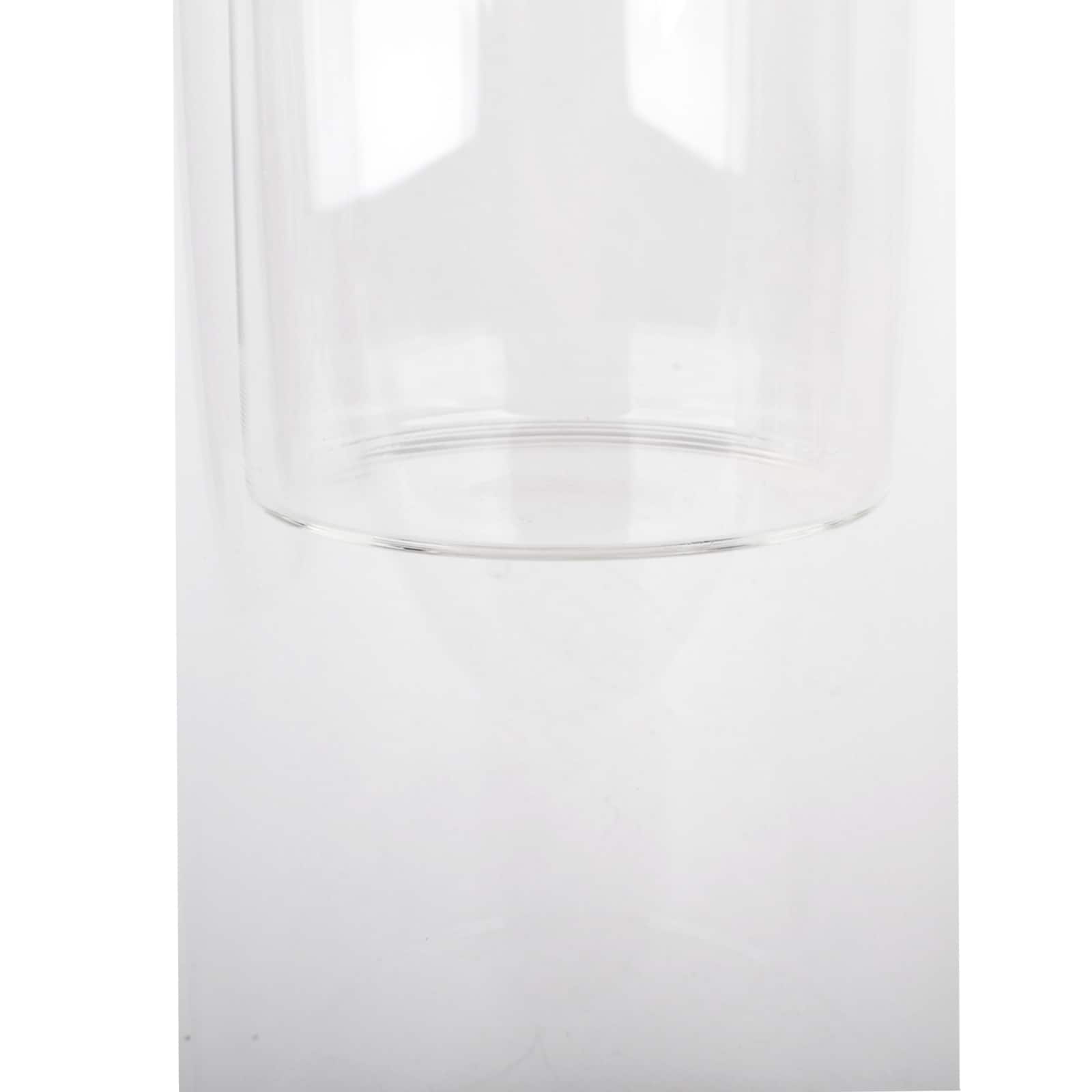 12 Pack: 8&#x22; Clear Glass Dual Cylinder Candle Holder by Ashland&#xAE;