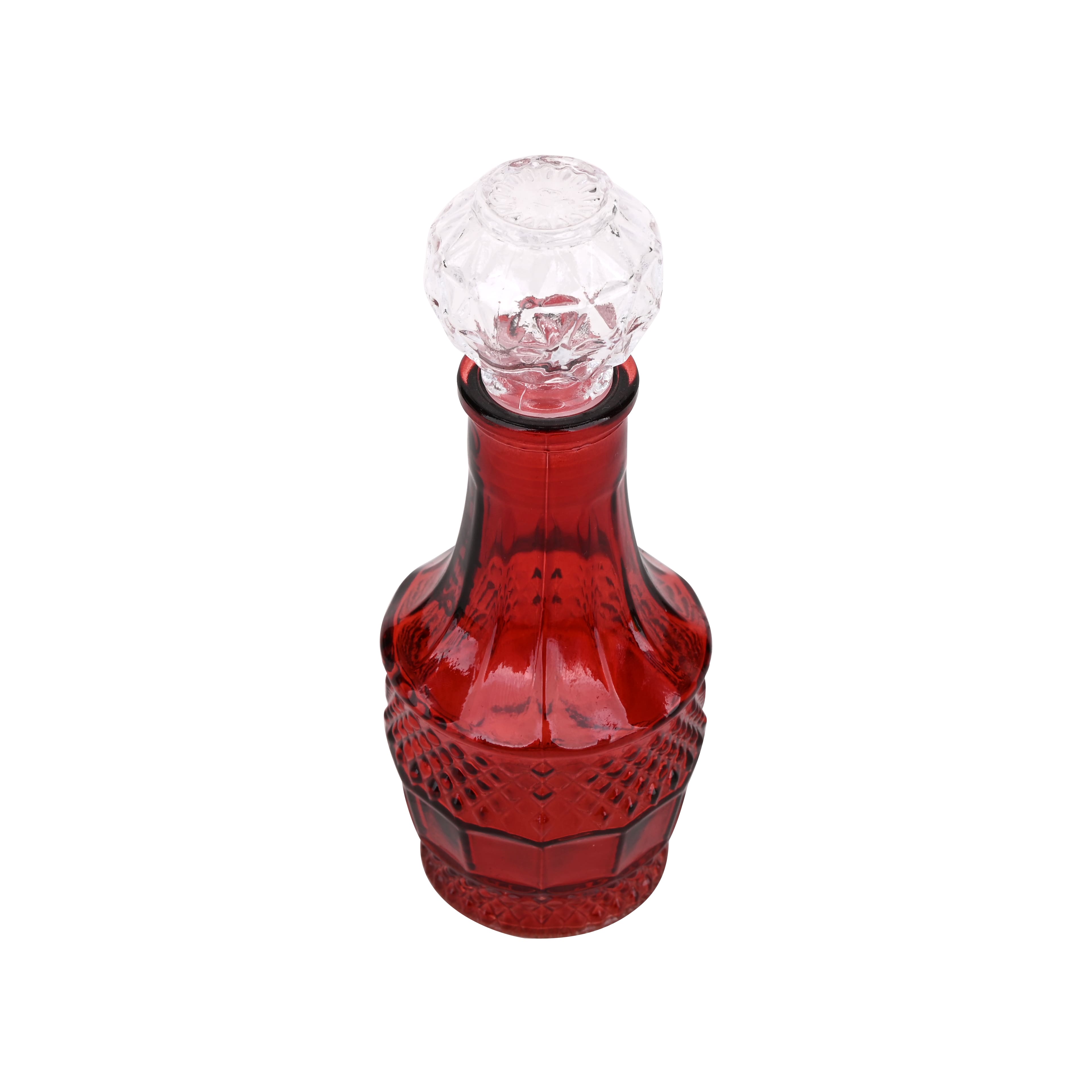 6&#x22; Red Glass Bottle Tabletop D&#xE9;cor by Ashland&#xAE;