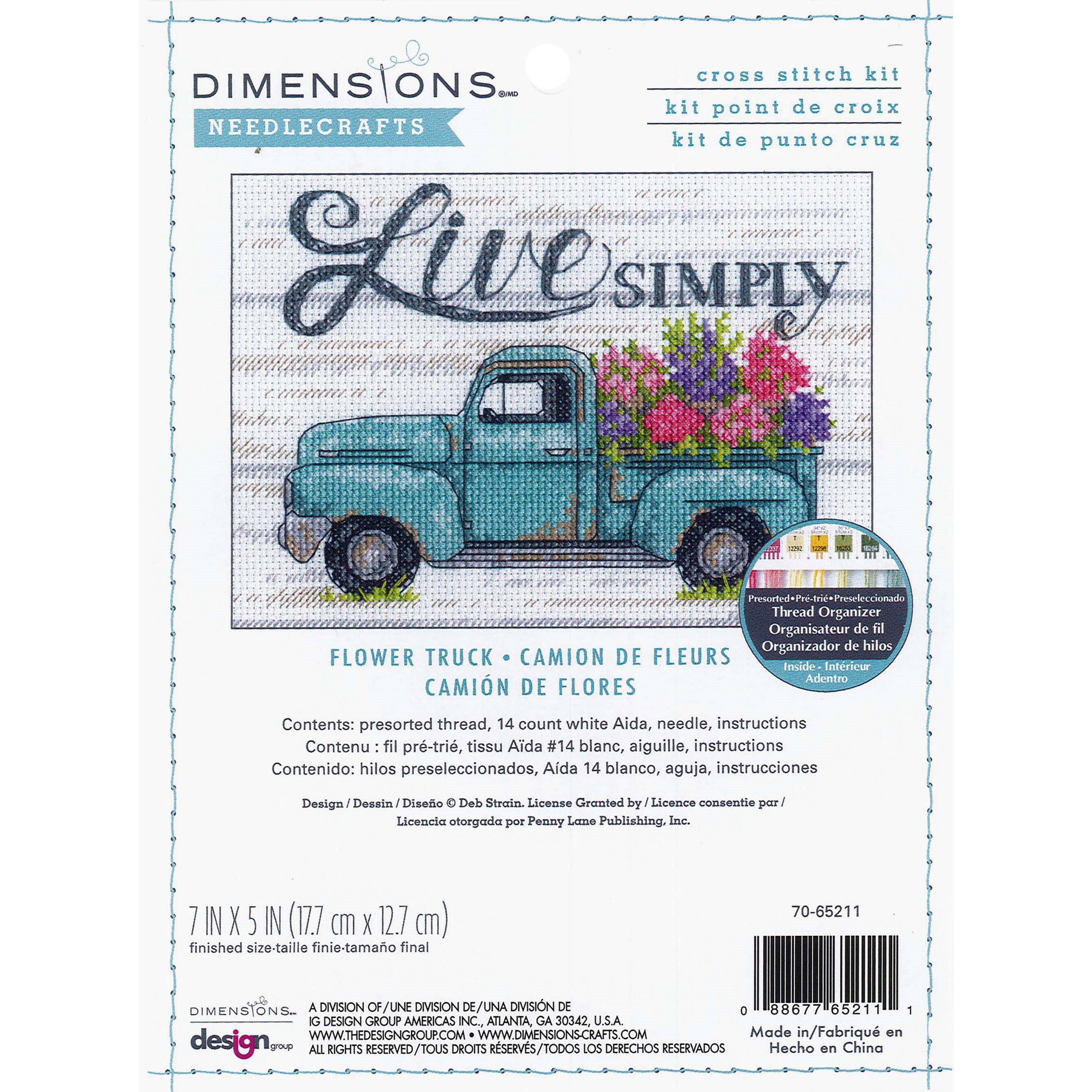 Dimensions Flower Truck Cross Stitch Kit