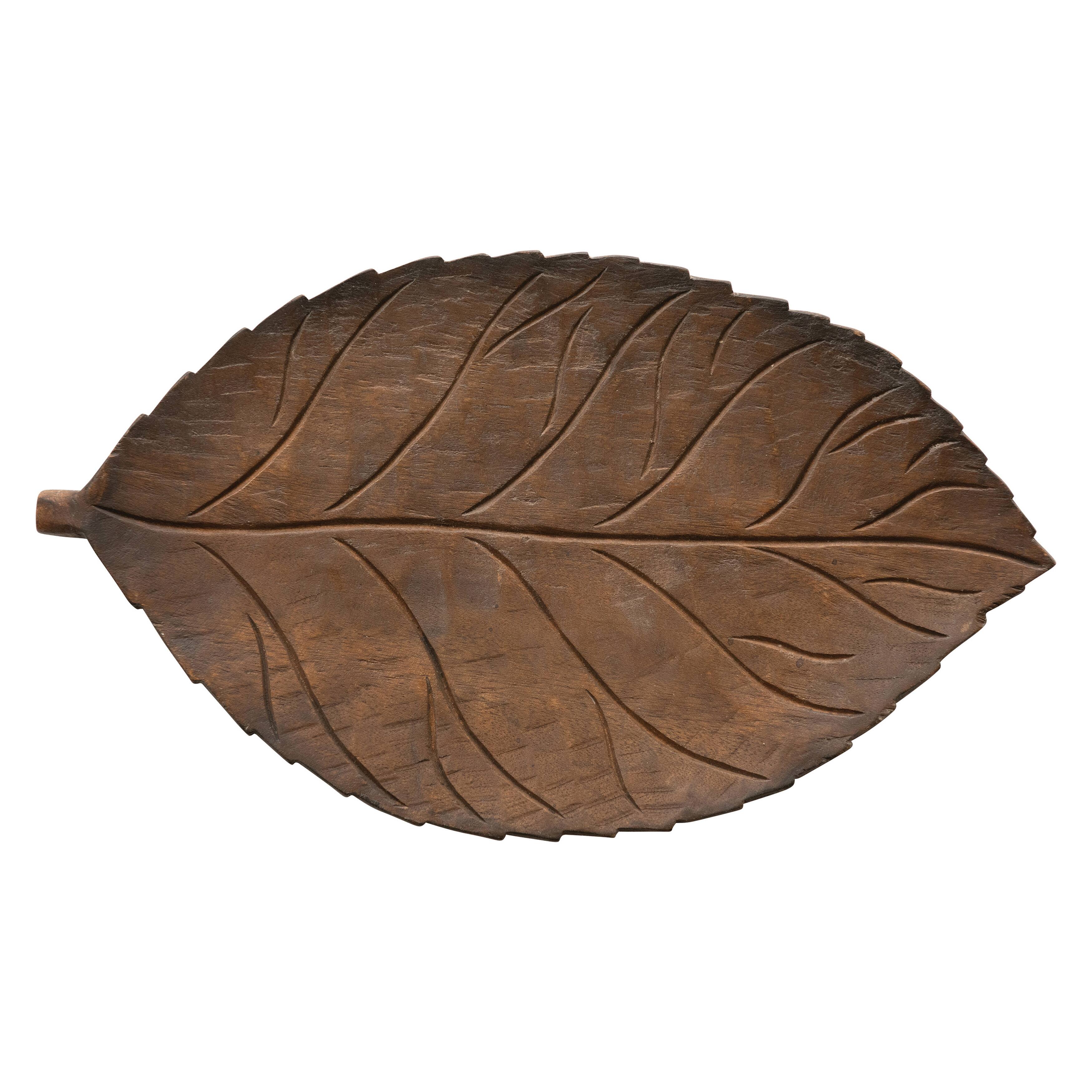 Brown leaf platter