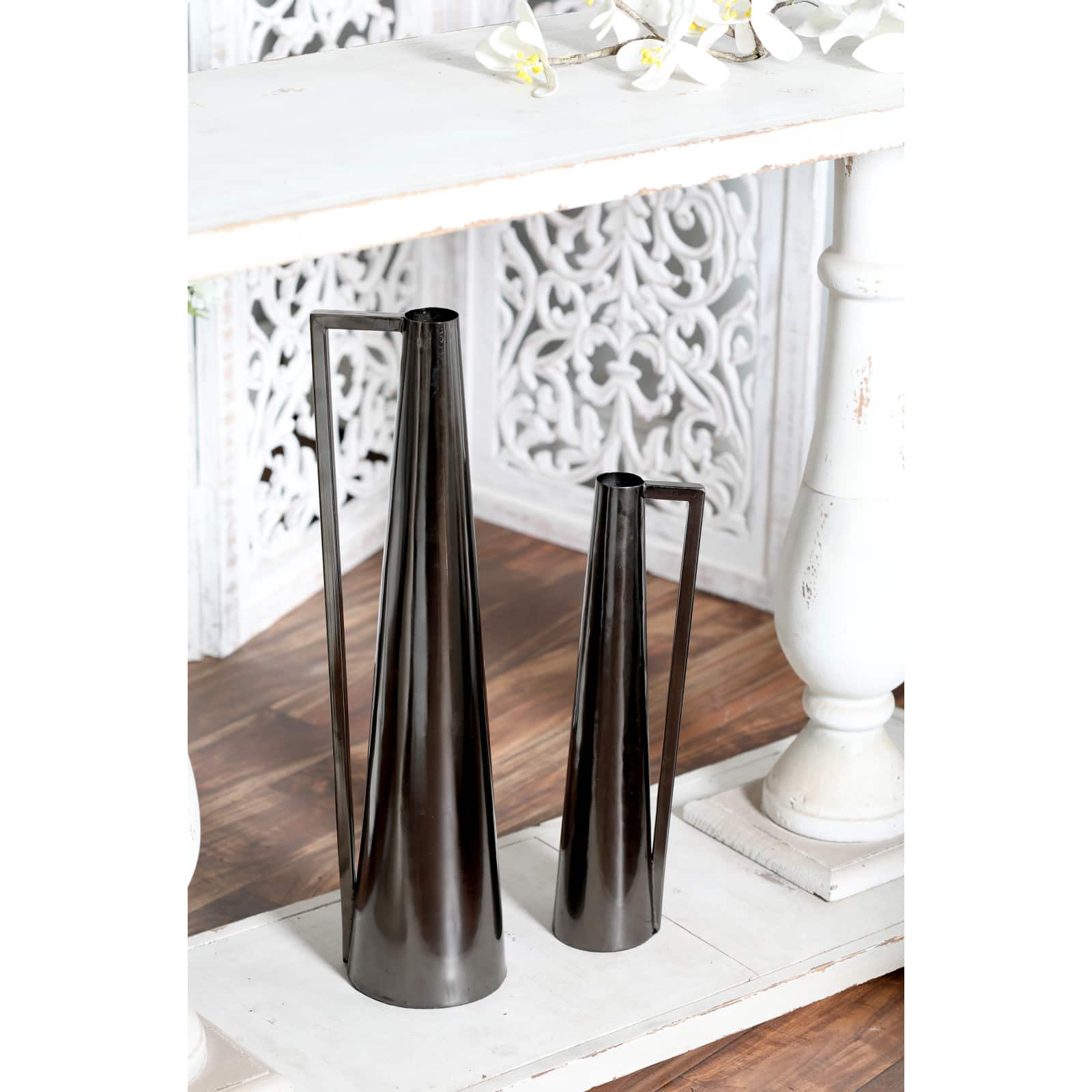 Black Metal Glam Vase Set