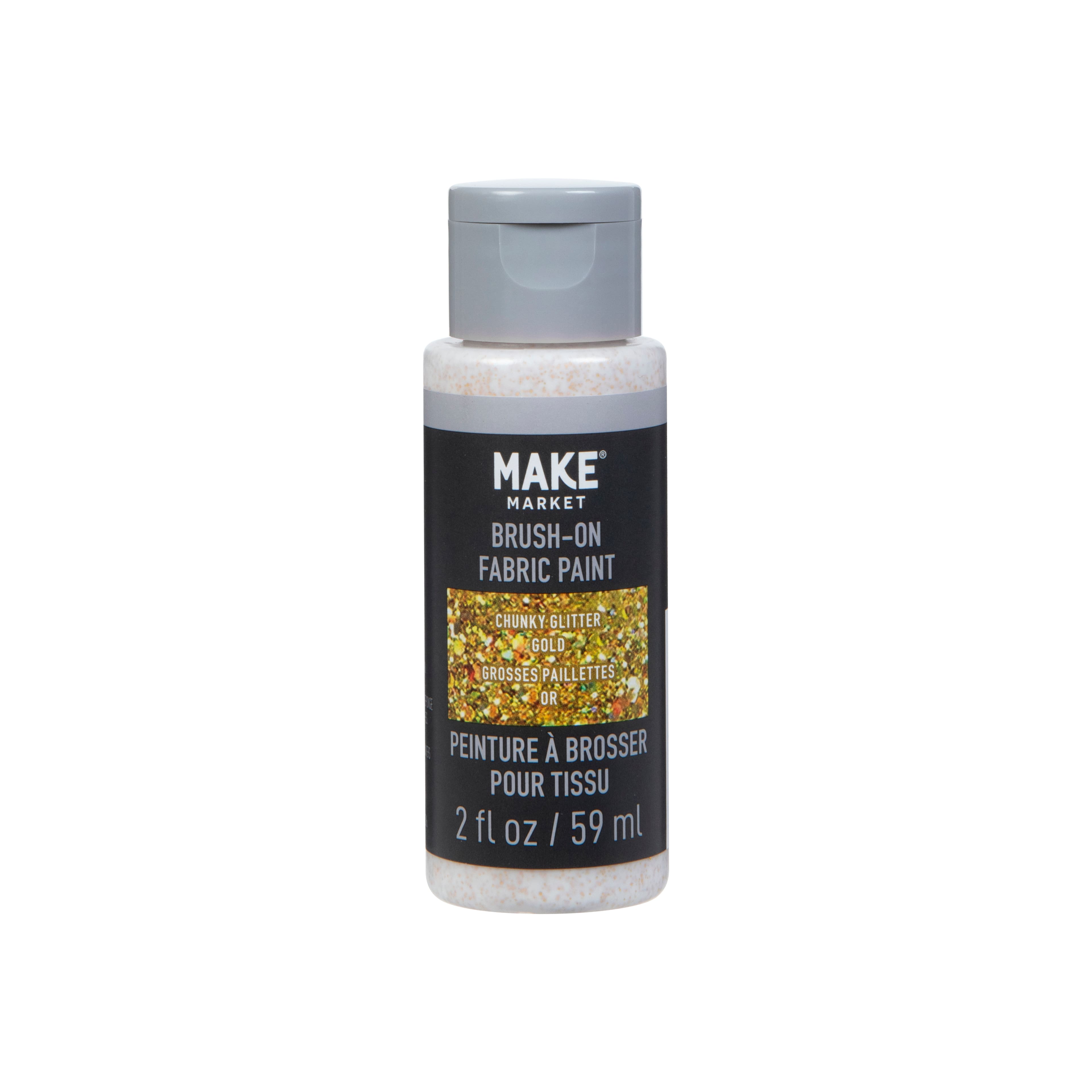 12 Pack: Glitter Brush-On Fabric Paint by Make Market®