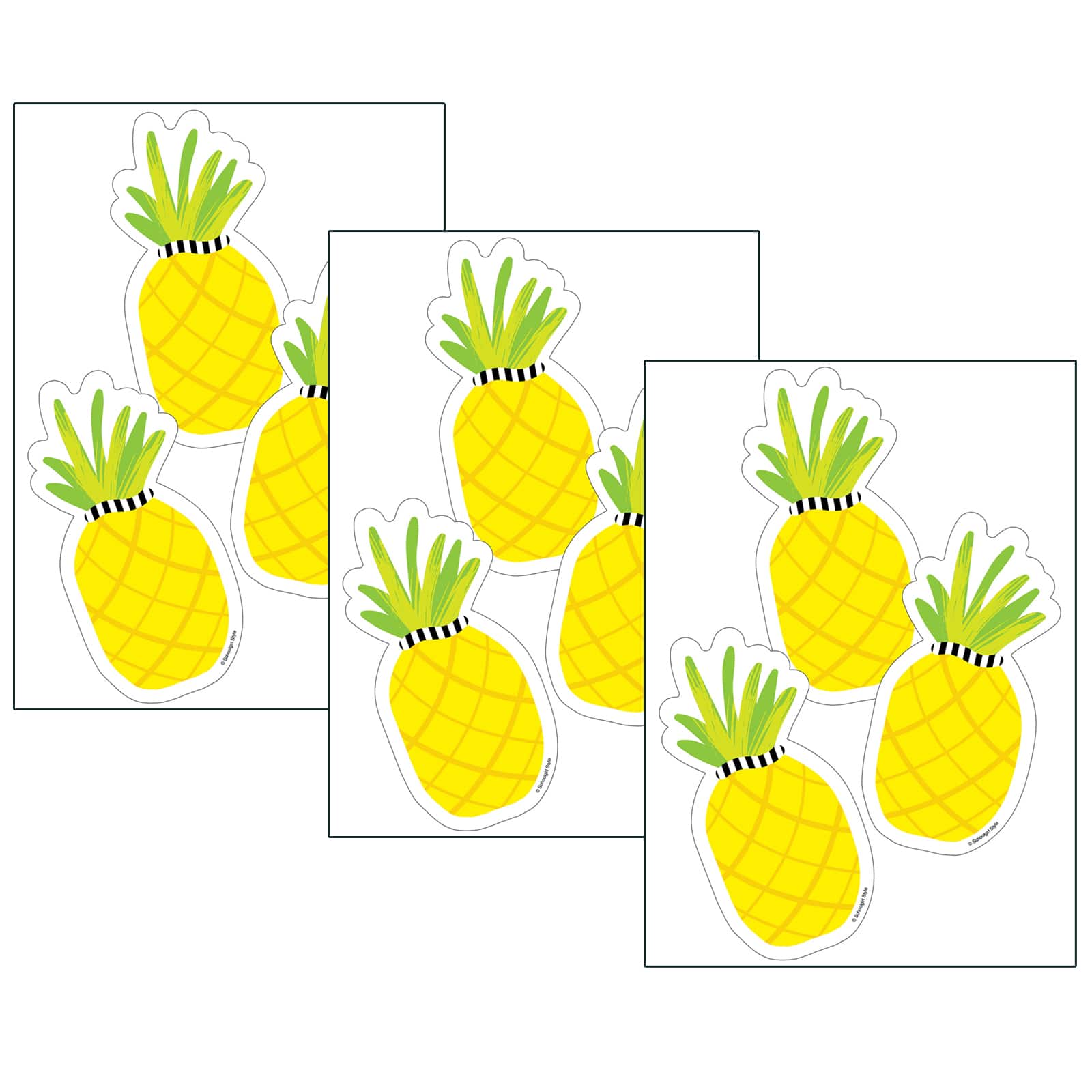 Pack Of 6 Tropical Yellow Pineapple Tea Light Candles In Stylish Box 