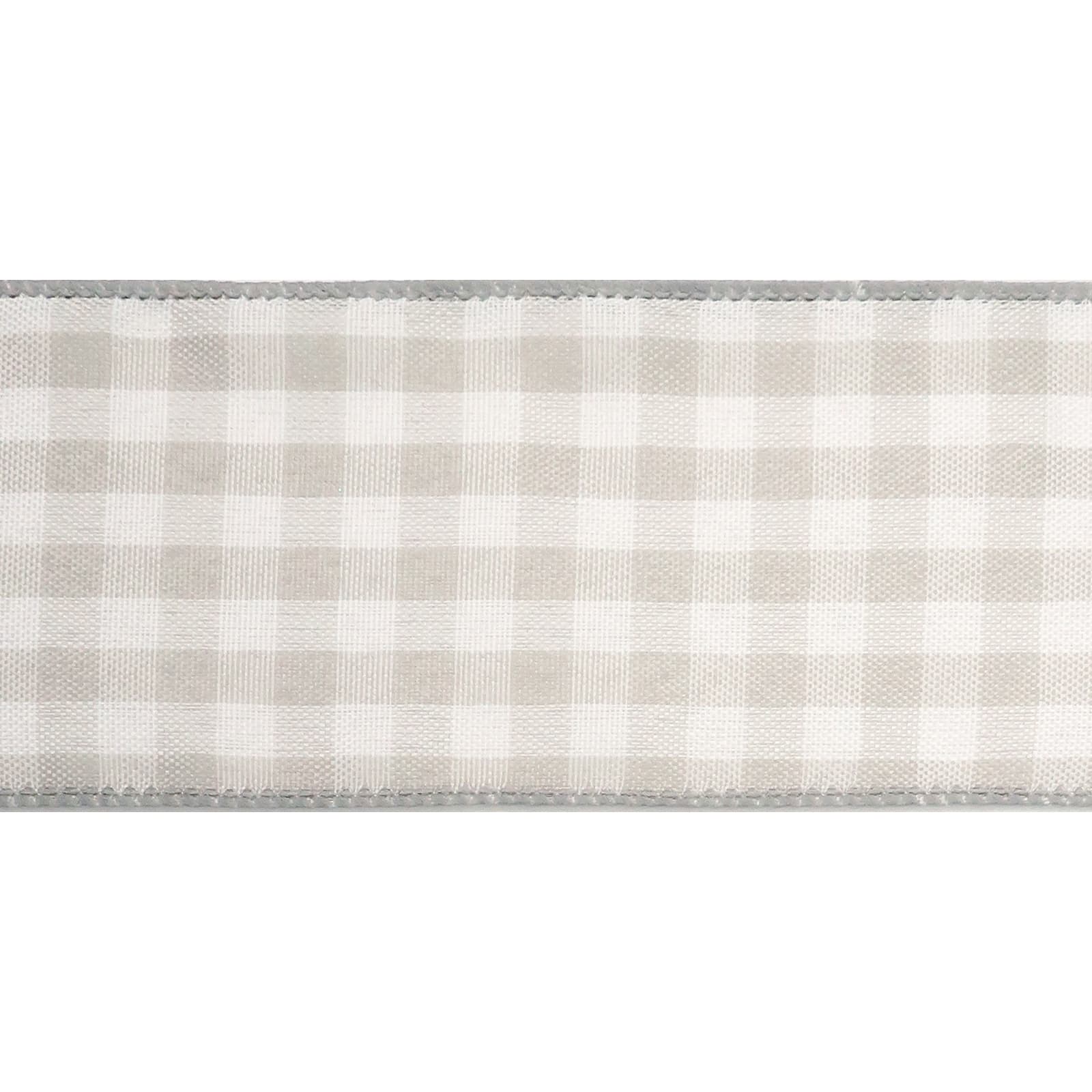 2.5&#x22; x 25ft. Wired Gingham Ribbon by Celebrate It&#x2122;