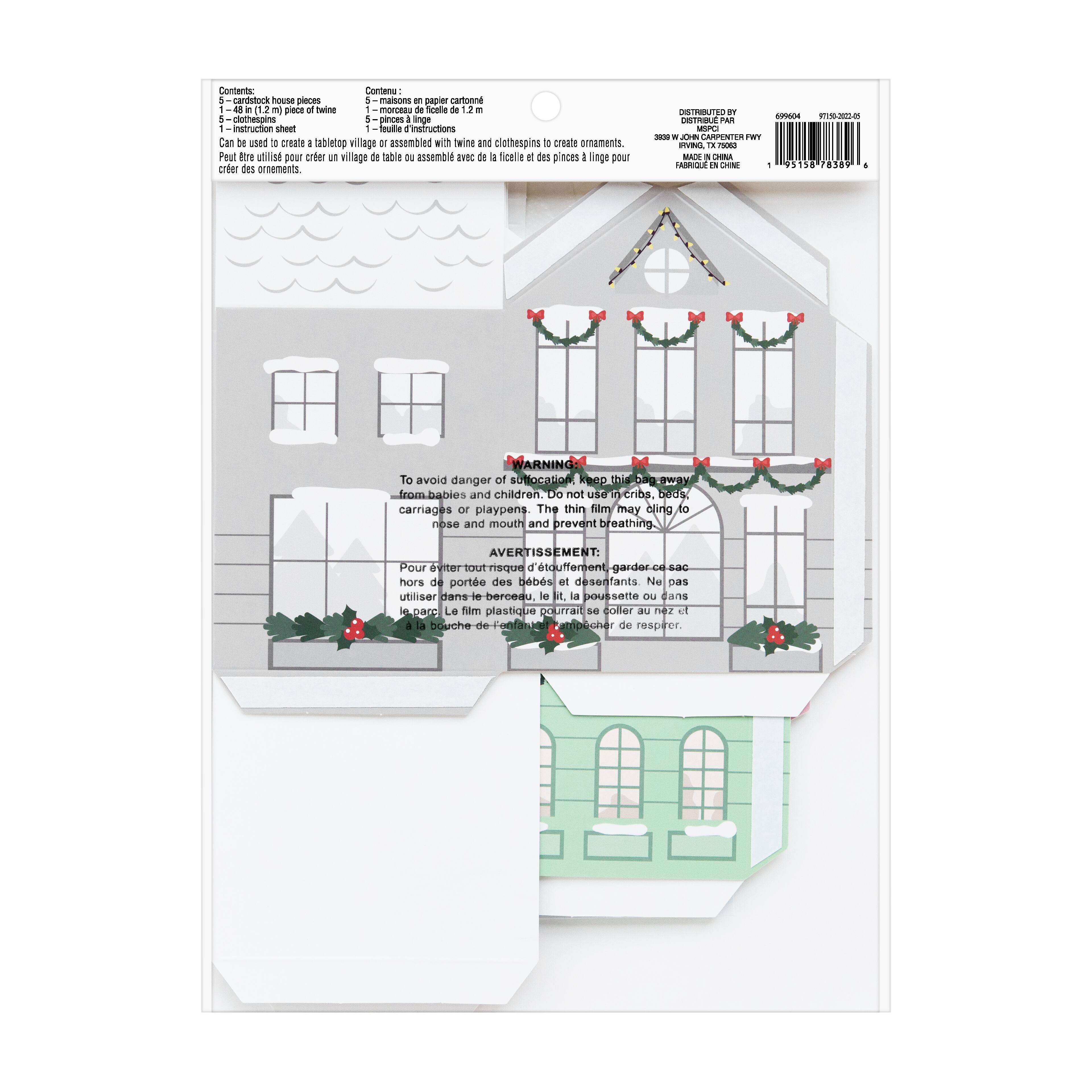 Paper Christmas Village Kit 
