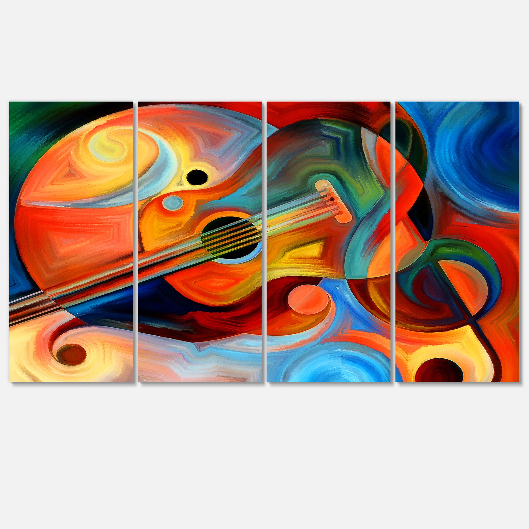 Designart - Music and Rhythm - Abstract Canvas Art Print