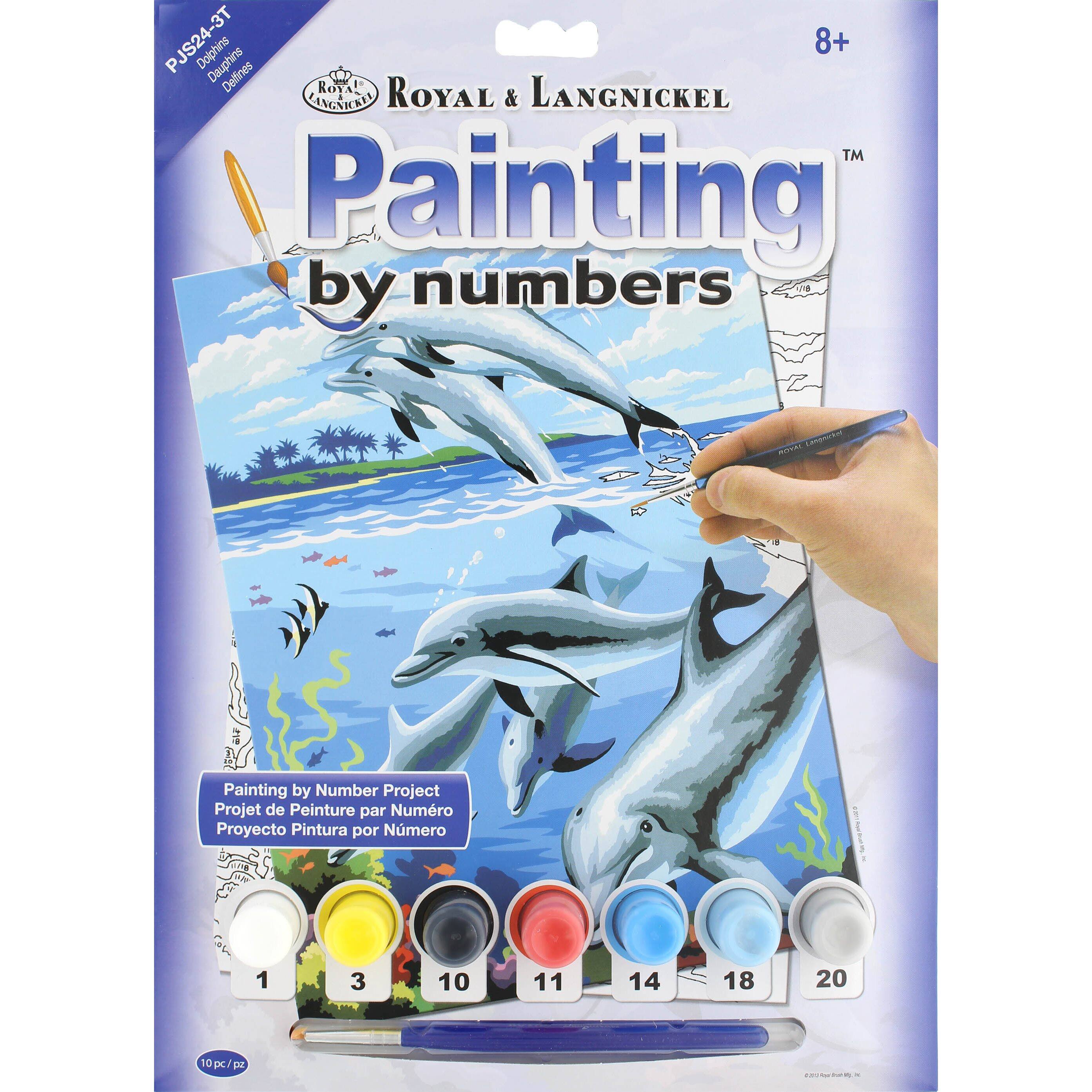 Royal & Langnickel® Small Dolphins Painting By Number Kit Art Kits