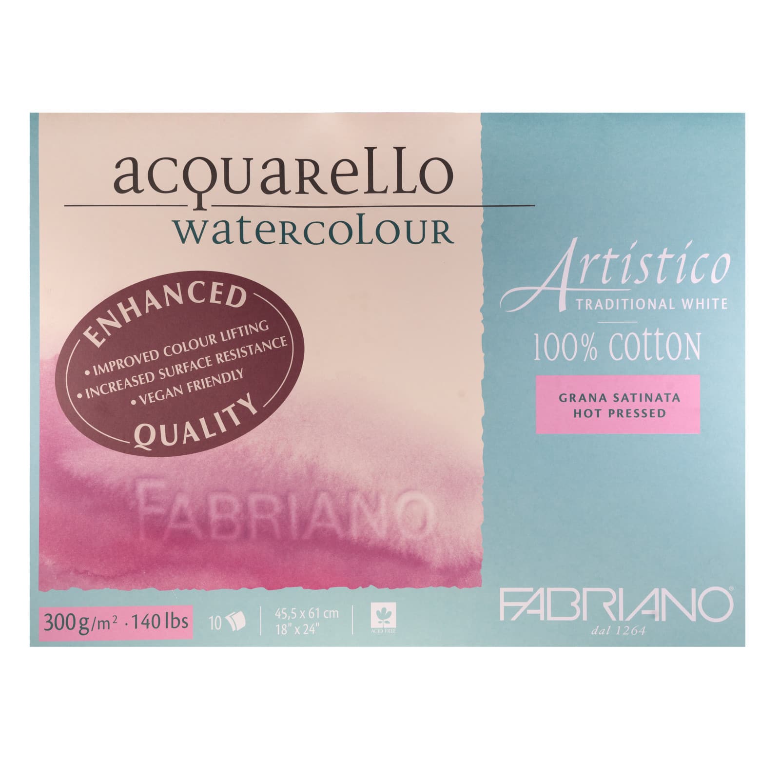 Fabriano Artistico Watercolor Block - 12x16 Vegan Traditional