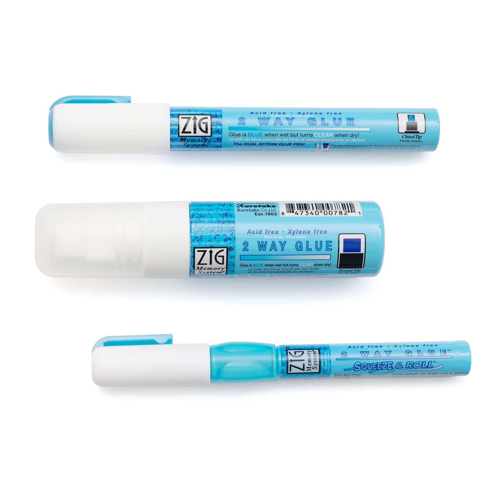 Zig 2-Way Glue Pen, Jumbo Tip, 15 mm - 12 pack