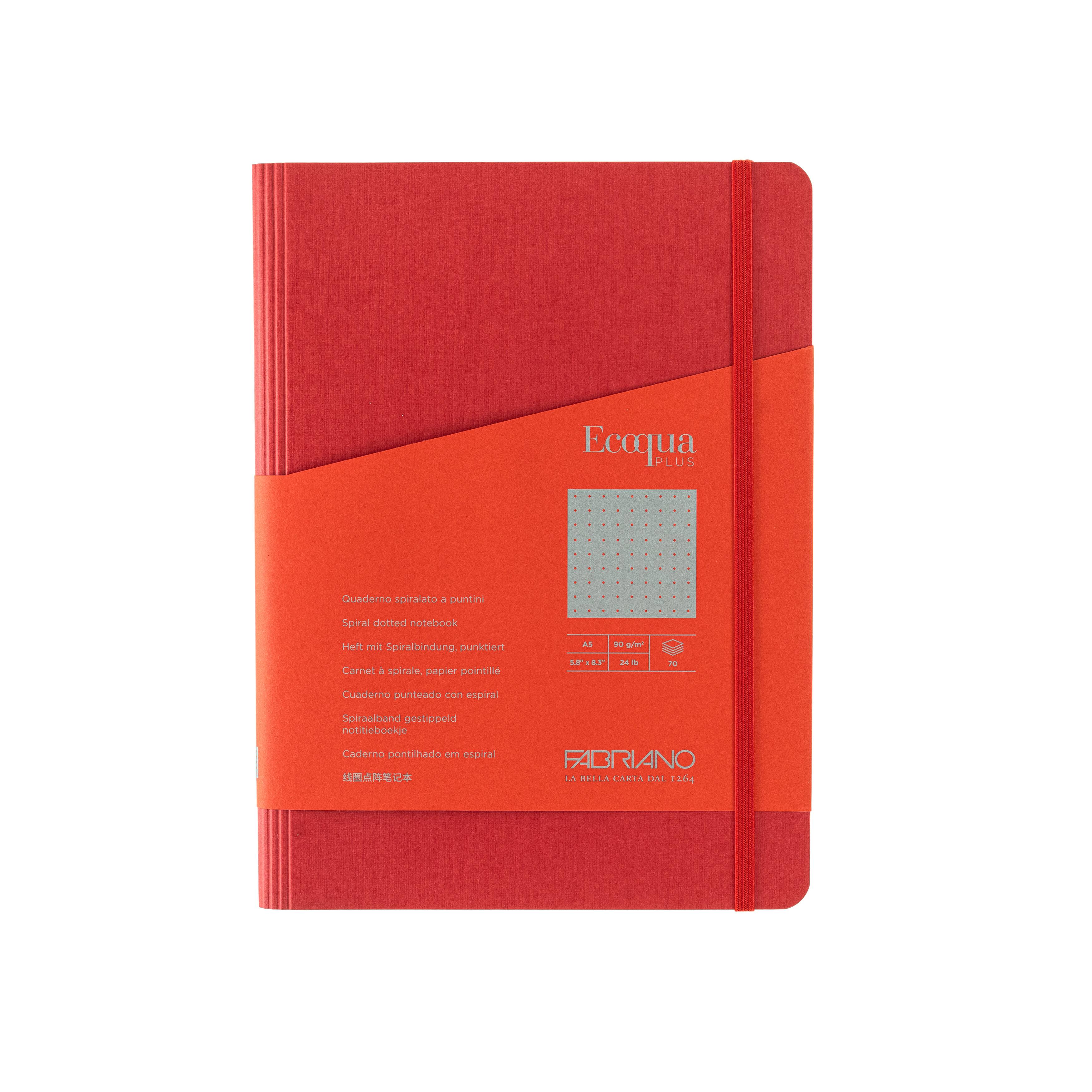 Fabriano® Ecoqua Plus Dotted A5 Hidden Spiral-Bound Notebook
