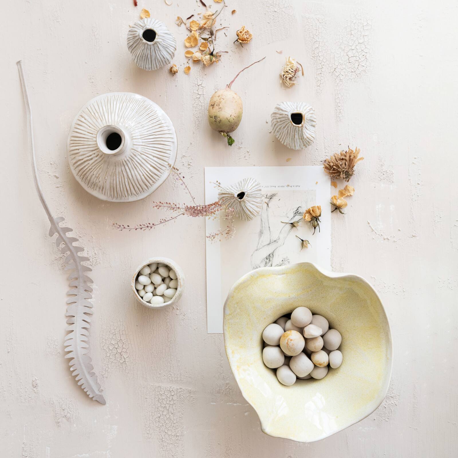 Hello Honey® 6.75" Yellow Sunbeam Stoneware Planter Bowl