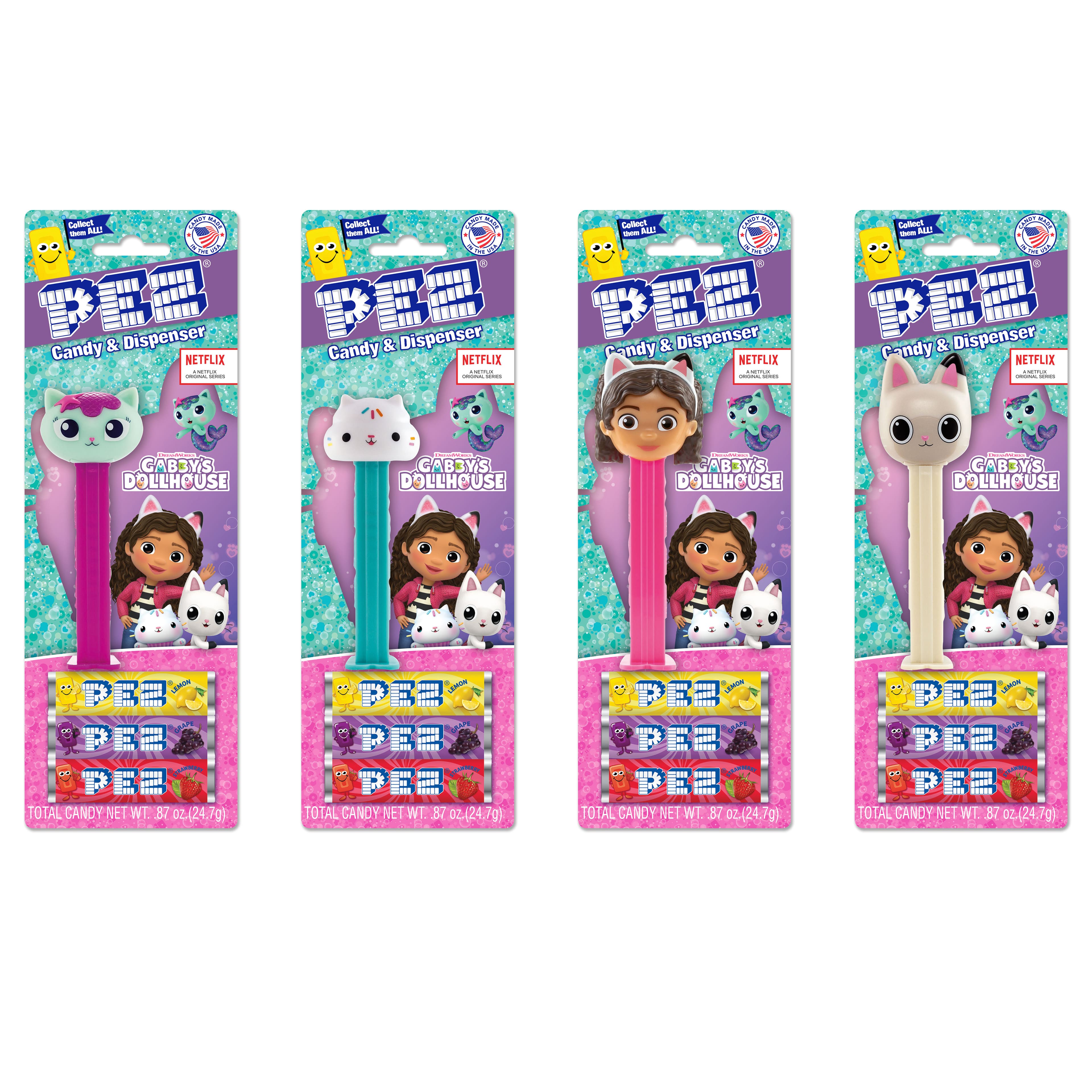 Assorted PEZ® Gabby's Dollhouse Candy Dispenser, 1pc.