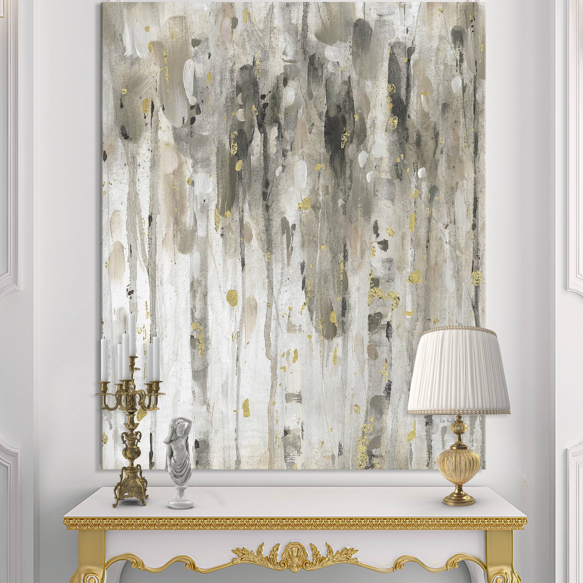 Designart - The Modern Grey Forest IV - Farmhouse Premium Canvas Wall Art