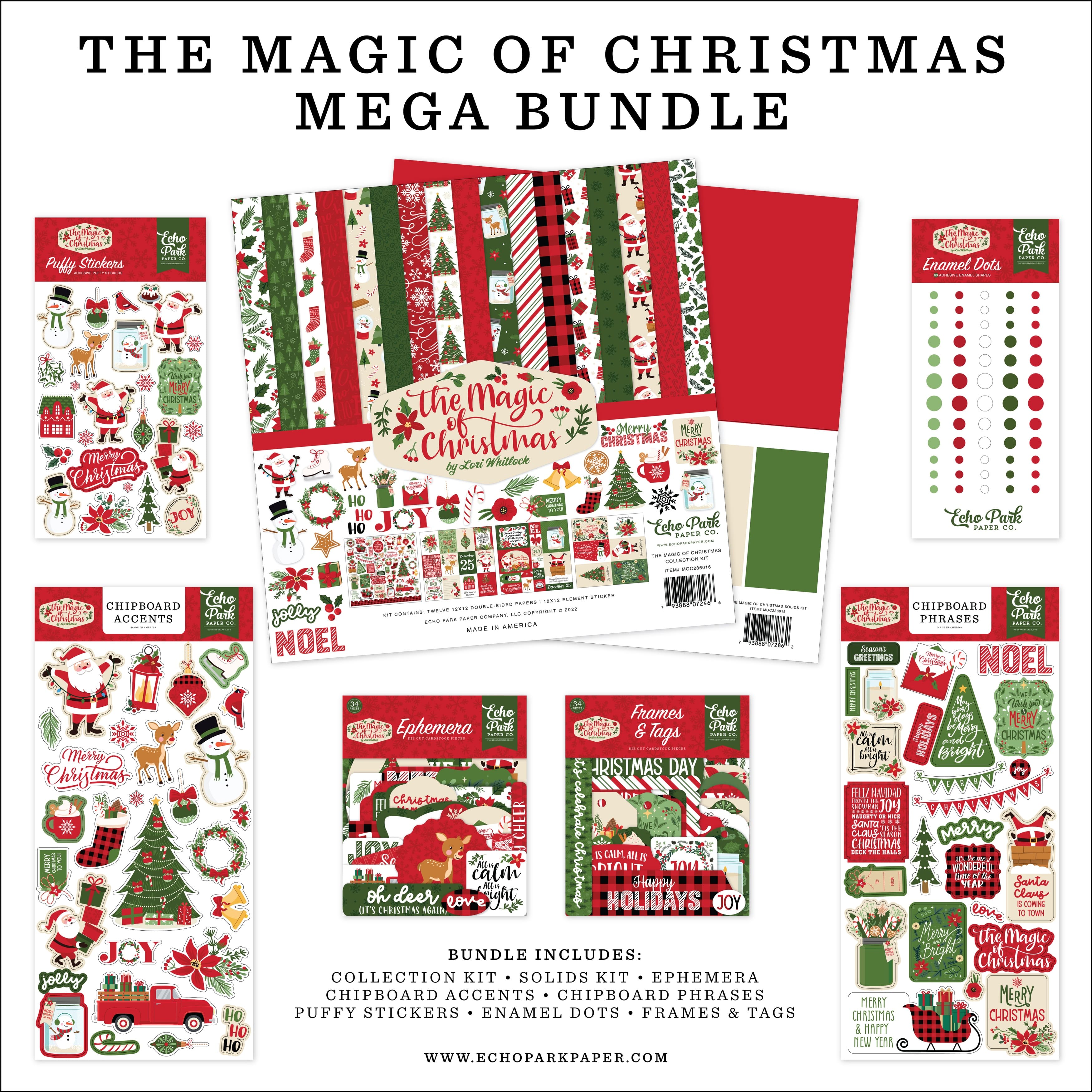 Echo Park Mega Bundle Collection Kit 12&#x22; x 12&#x22;, The Magic Of Christmas