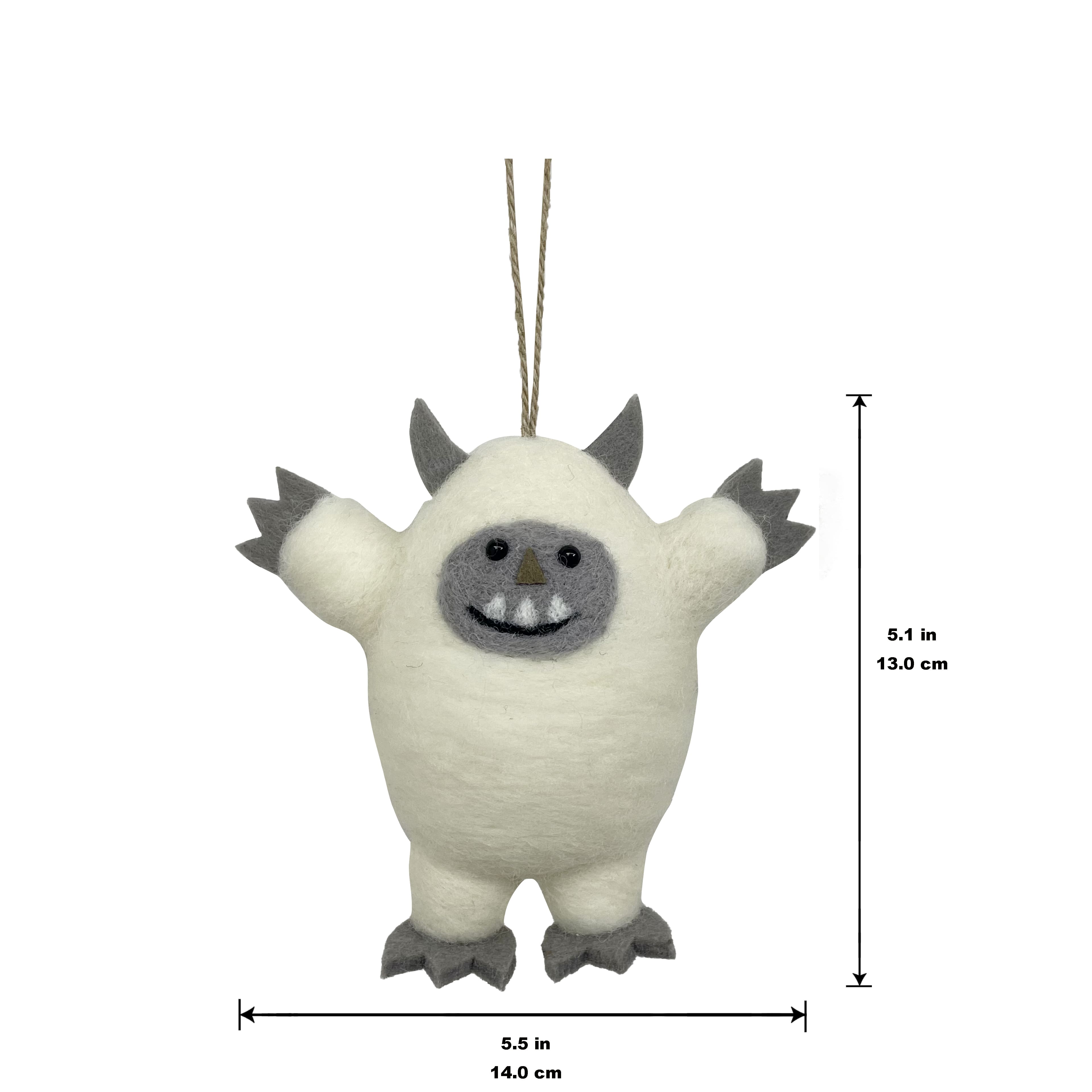 5.5&#x22; White Yeti Felt Ornament by Ashland&#xAE;