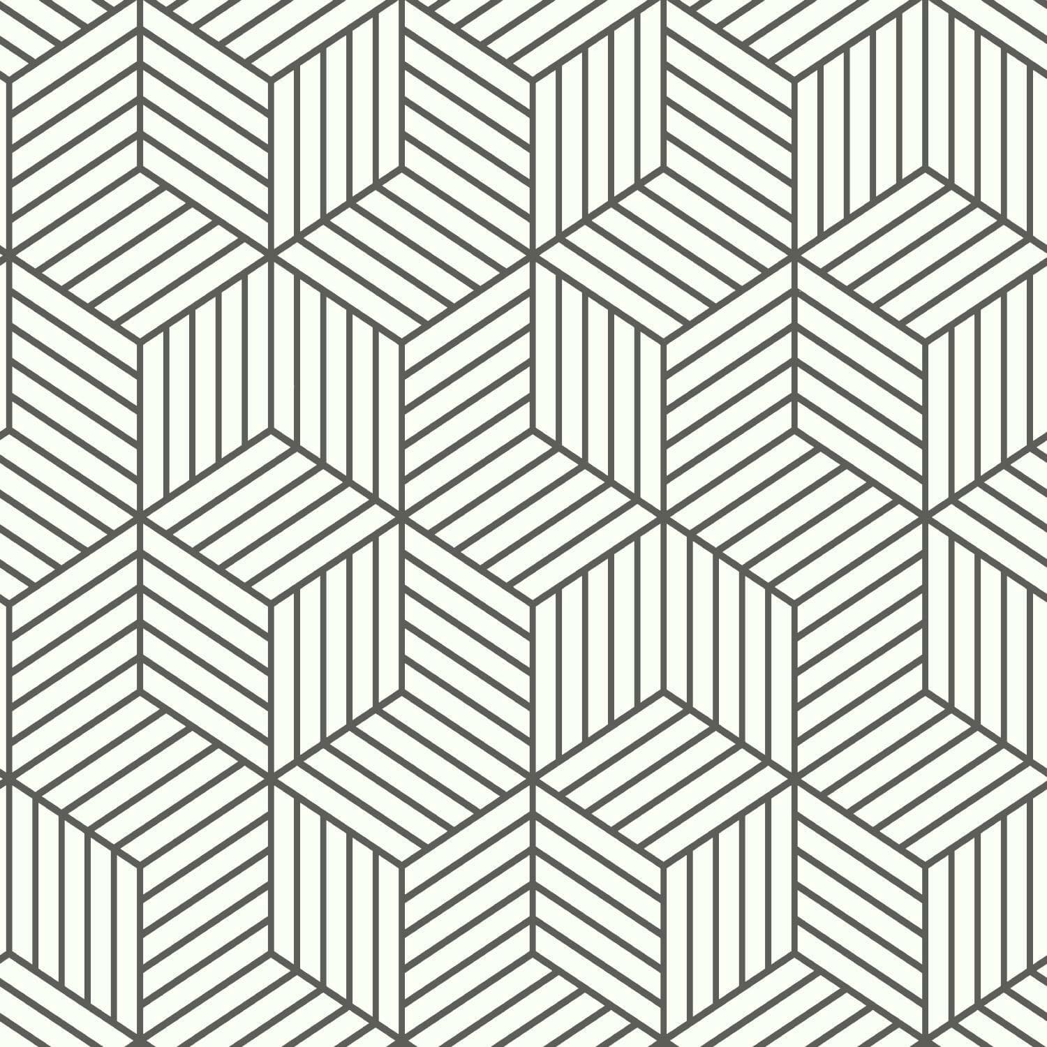 RoomMates Striped Hexagon Peel & Stick Wallpaper