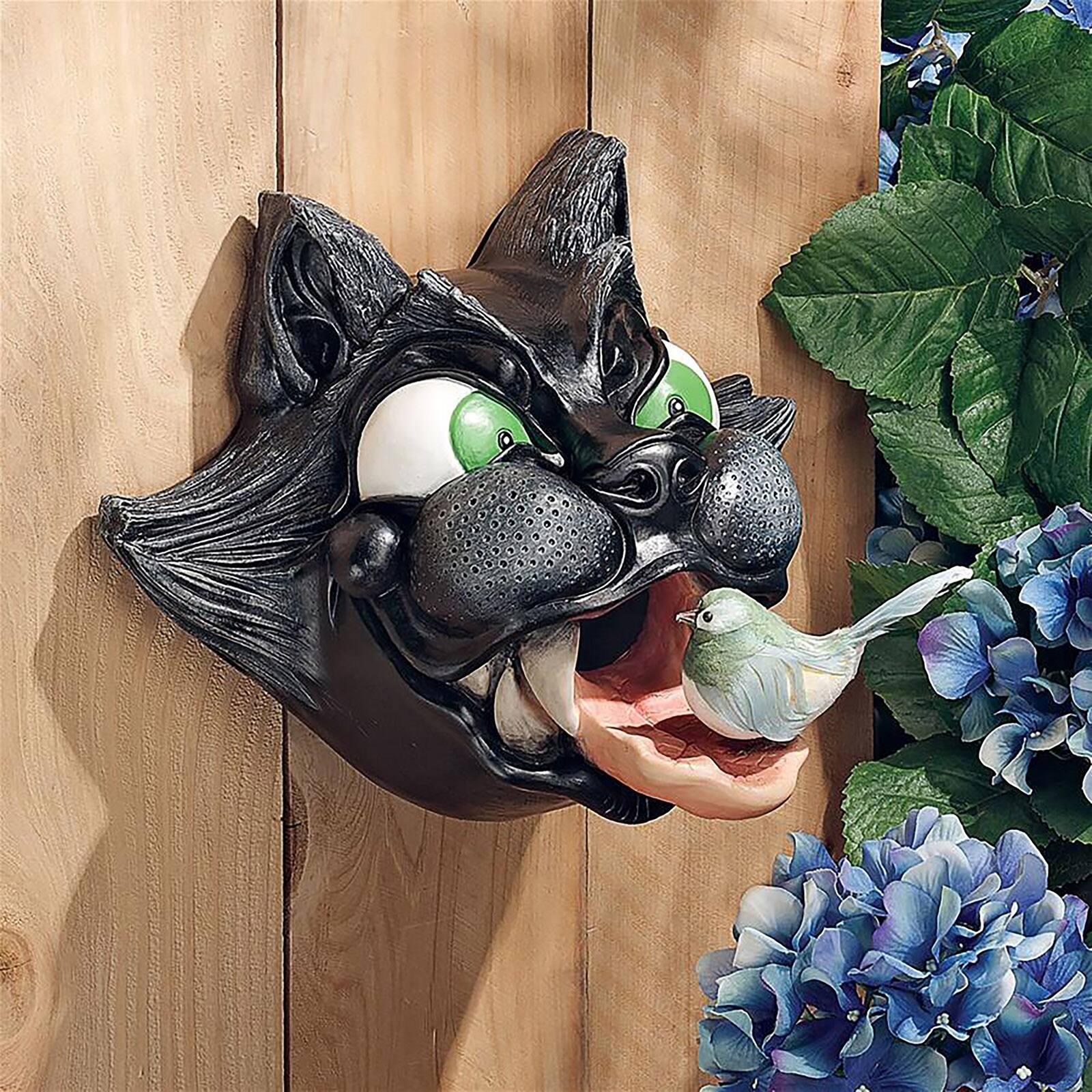 Design Toscano 9&#x22; Cat-Astrophe Sculptural Birdhouse