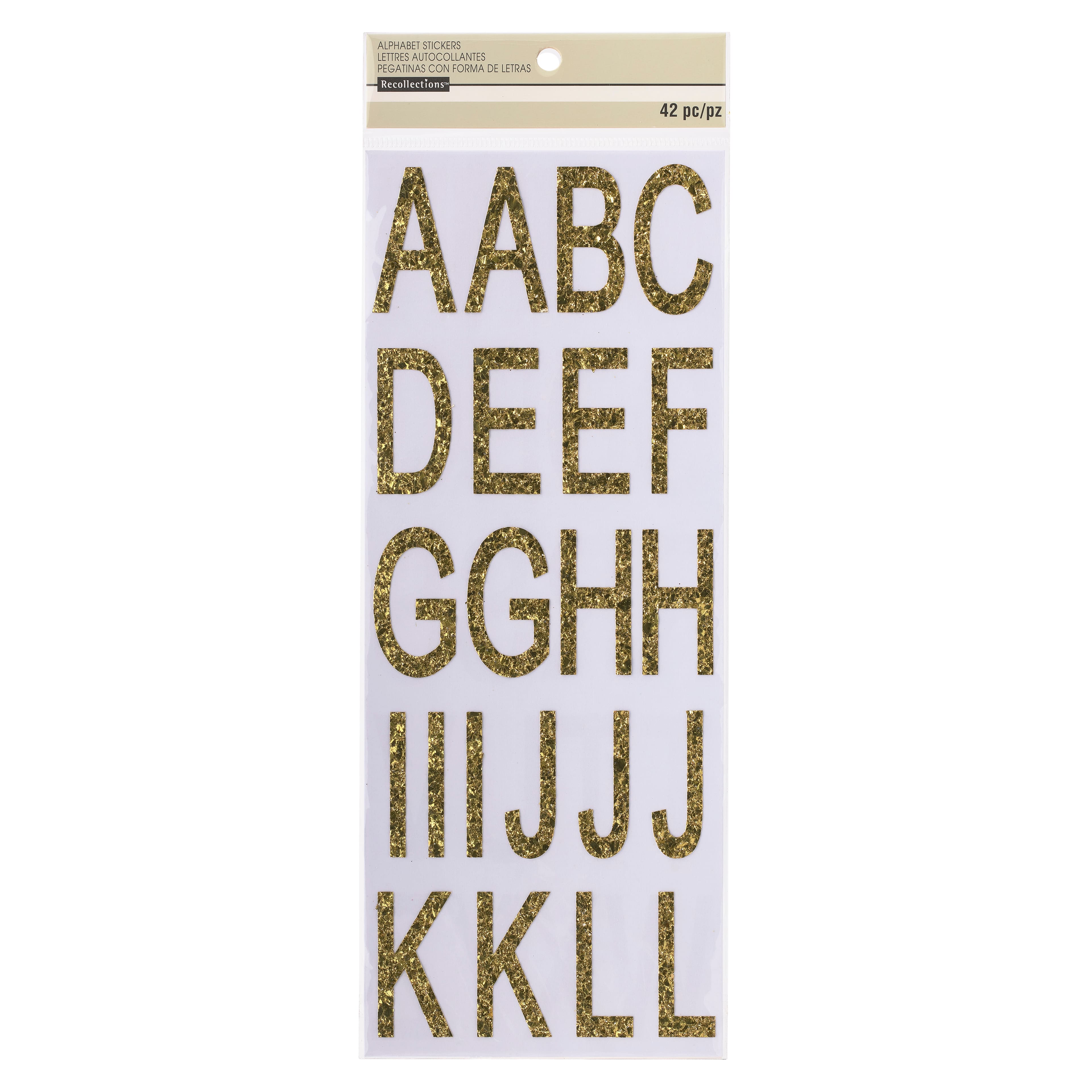 Gold Chunky Glitter Alphabet Stickers by Recollections&#x2122;