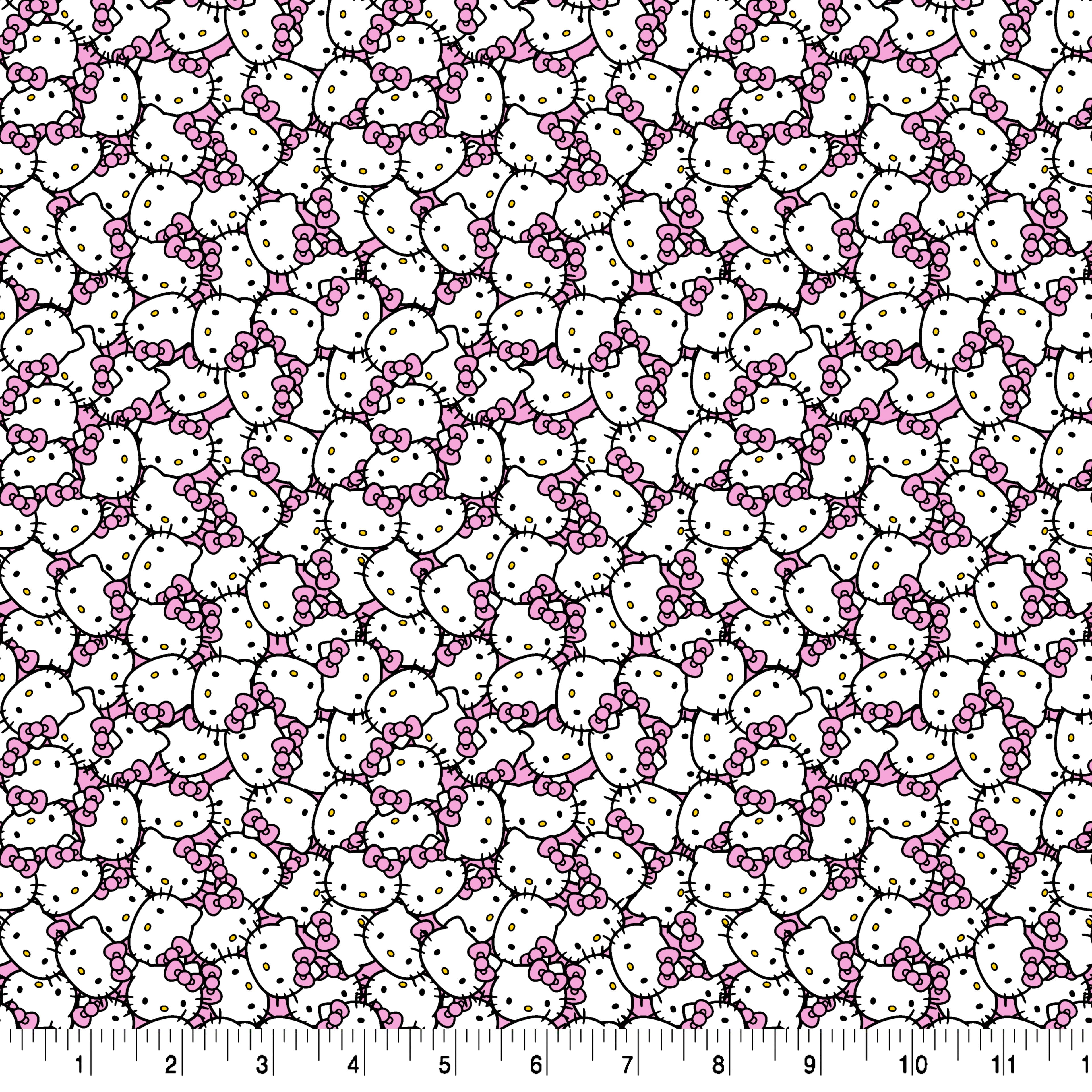 Hello Kitty&#xAE; Packed Pink Bow Cotton Fabric