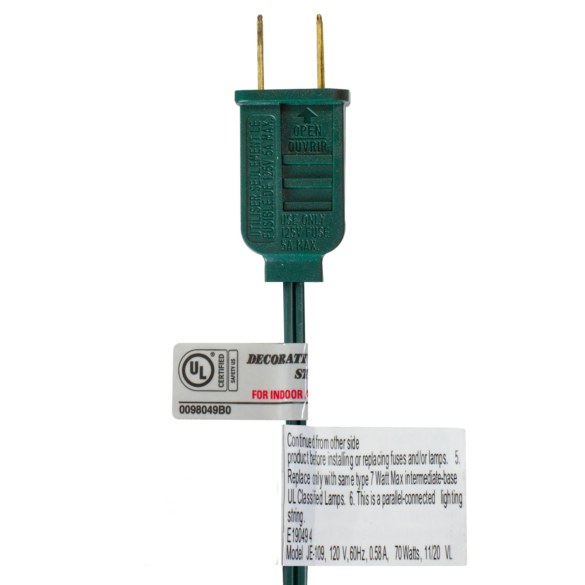 10ct. Multicolor Transparent G40 Globe Christmas String Lights with Green Wire