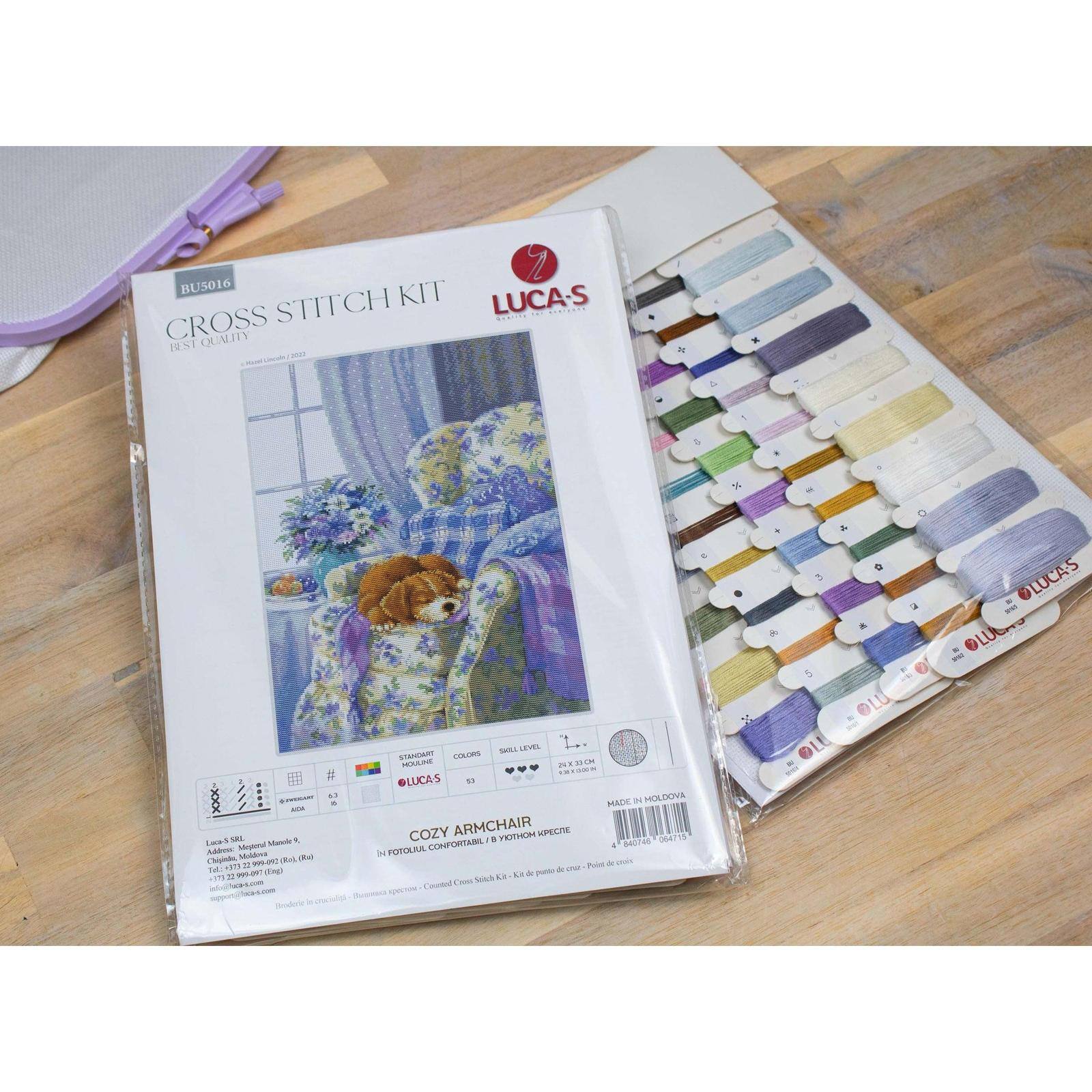 Luca-S Cozy Armchair Counted Cross-Stitch Kit