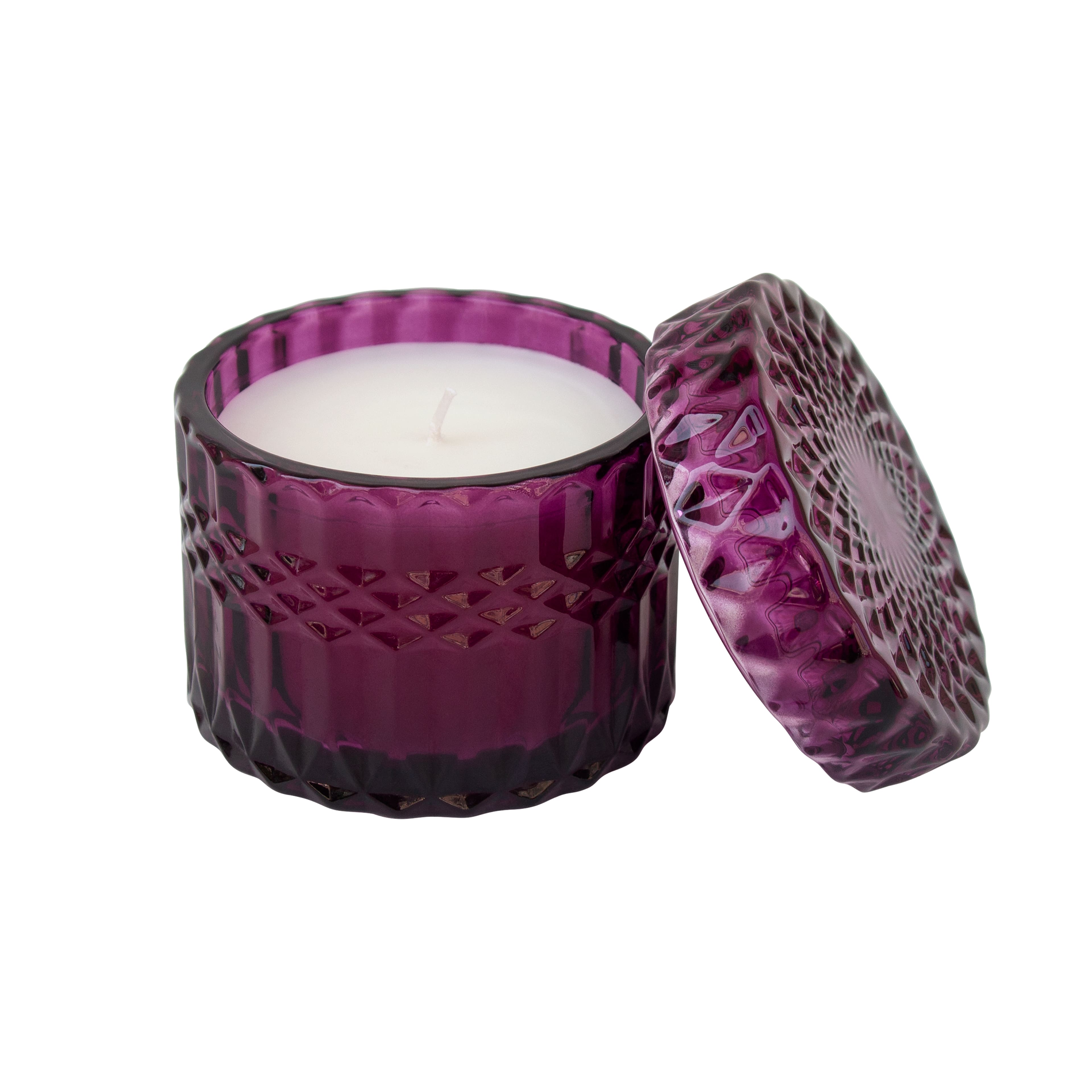 6oz. Ember Berry Scented Dark Purple Glass Candle