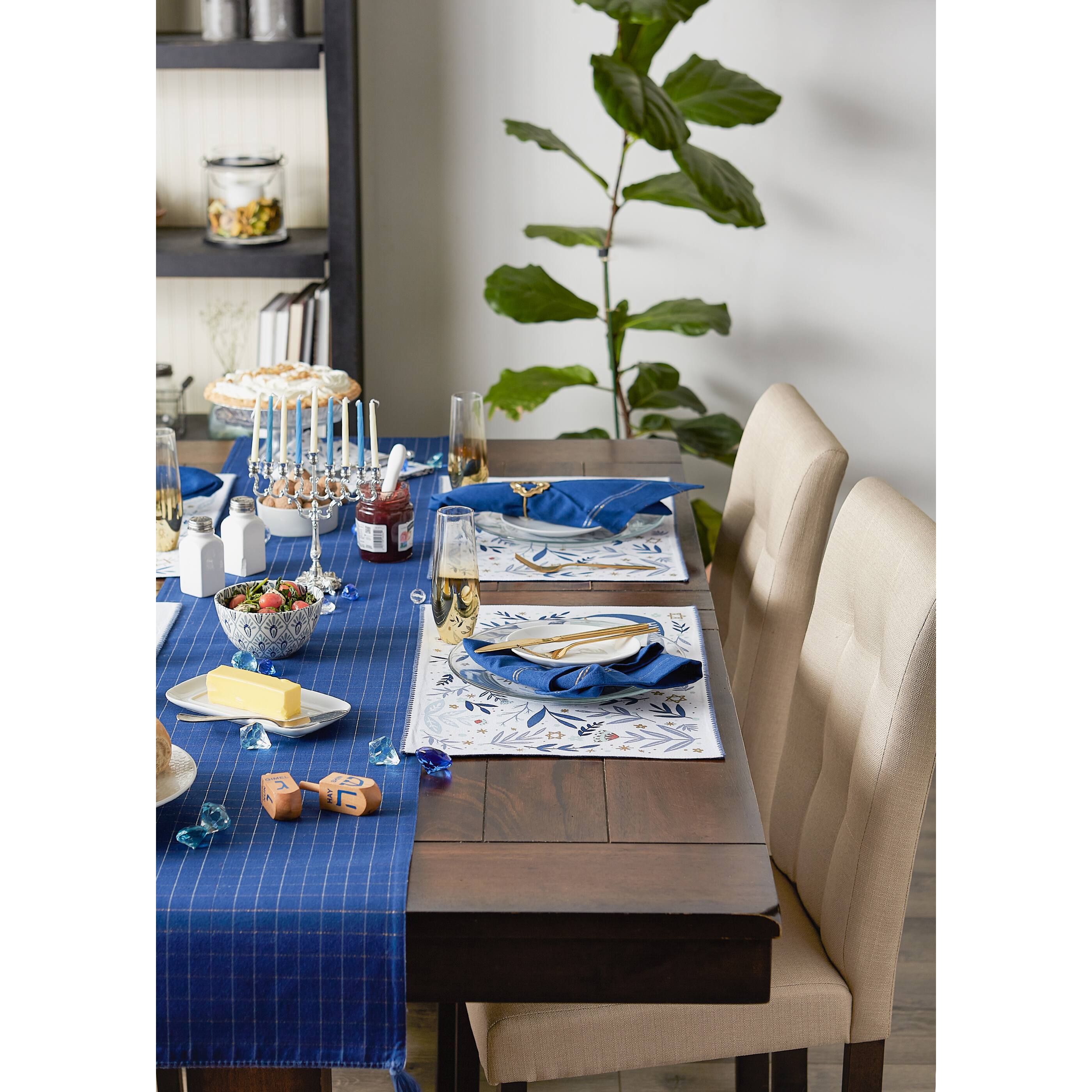 DII® Hanukkah Dove Printed Placemats, 4ct.