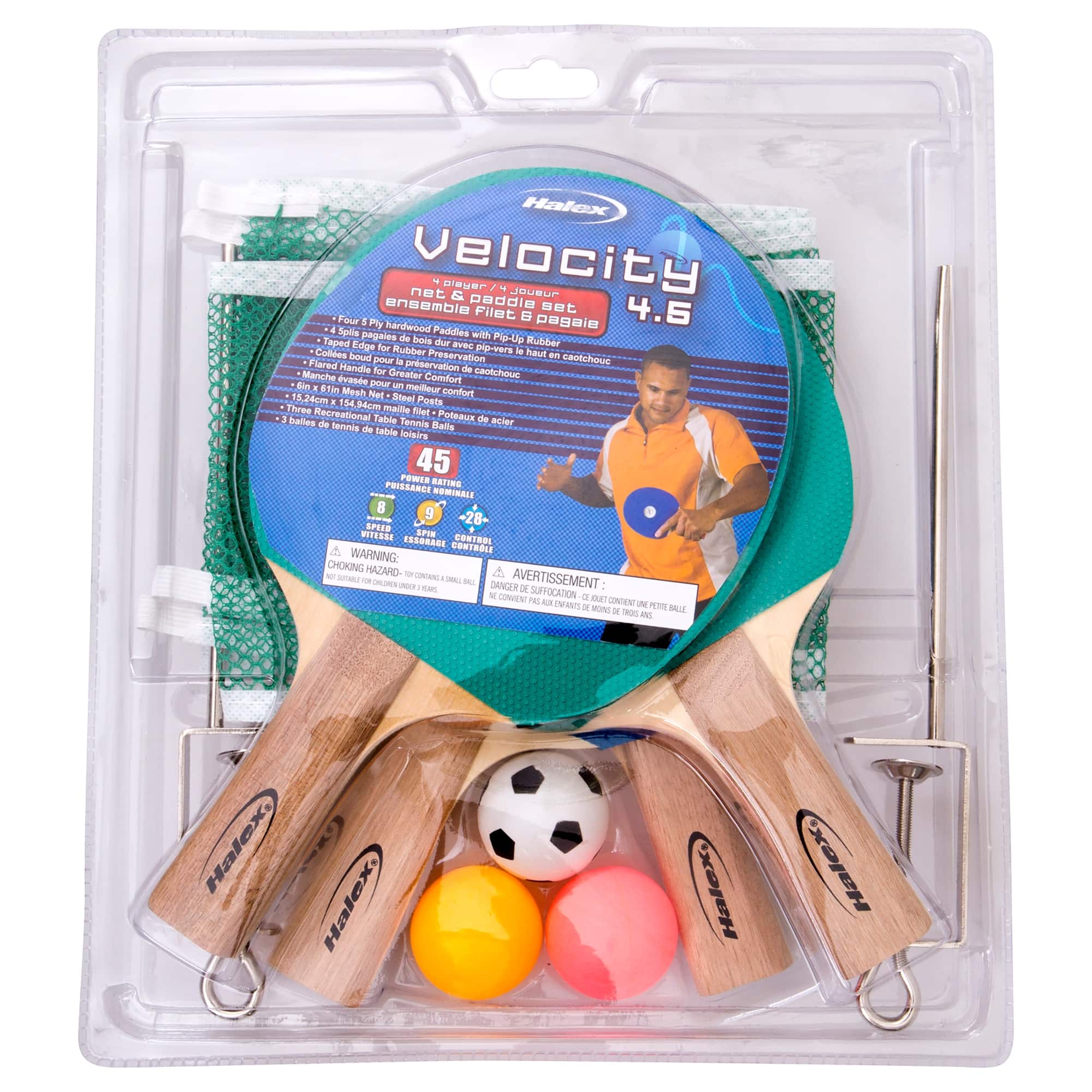 Hedstrom Halex Velocity 4.5 Table Tennis 4 Player Set