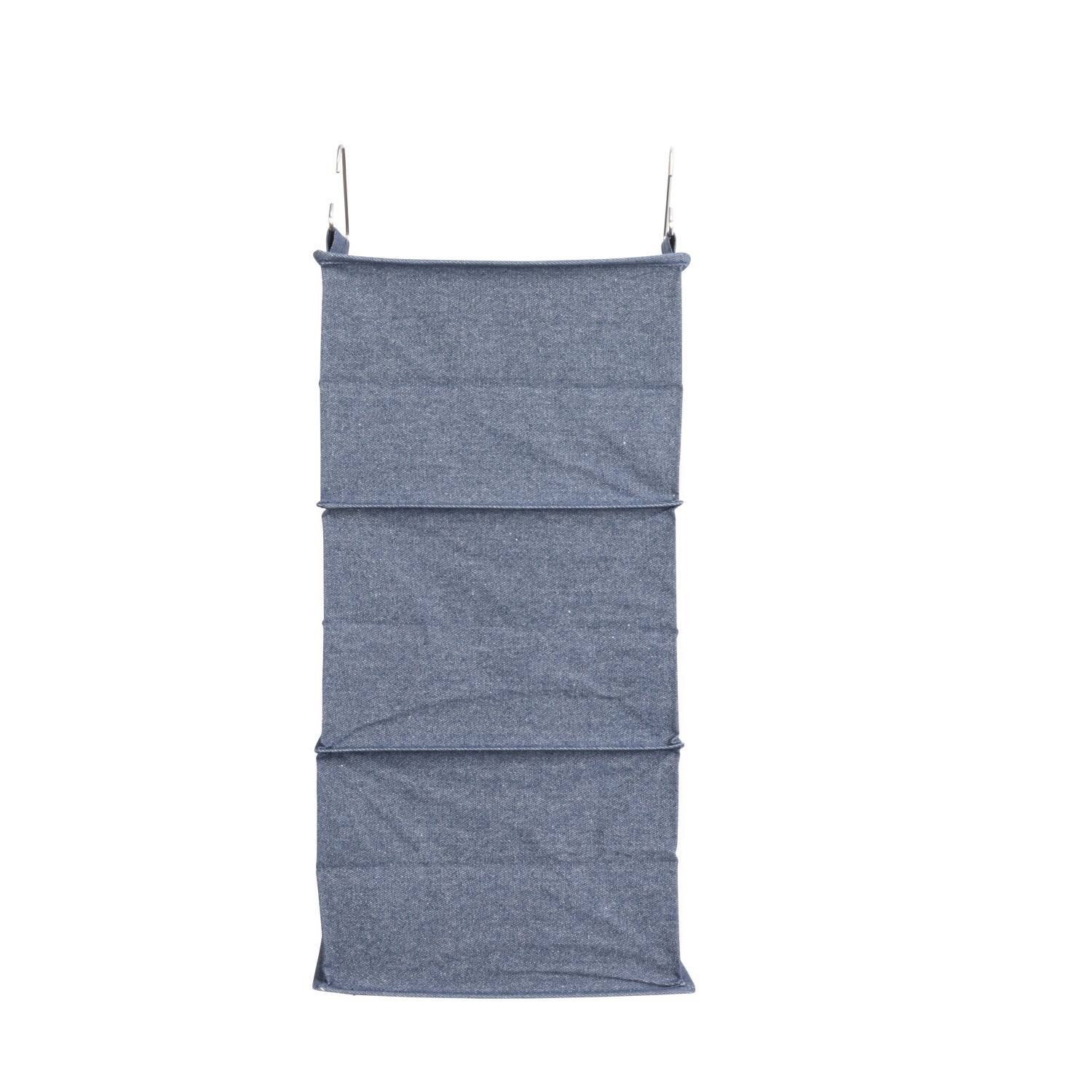 Household Essentials Denim 24&#x22; Cotton Blend 3 Shelf Closet Organizer