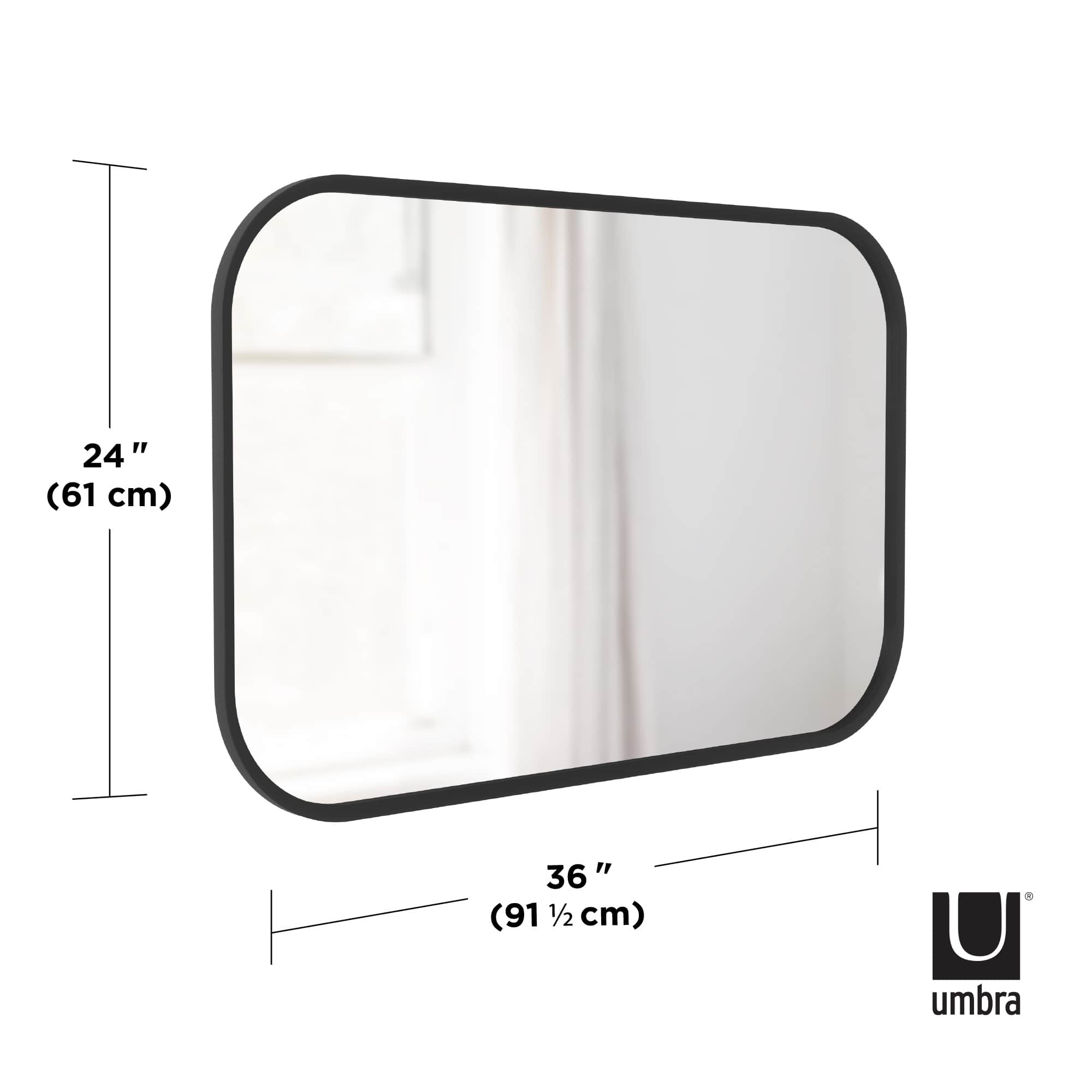 Umbra 36&#x22; Black Hub Rectangular Mirror