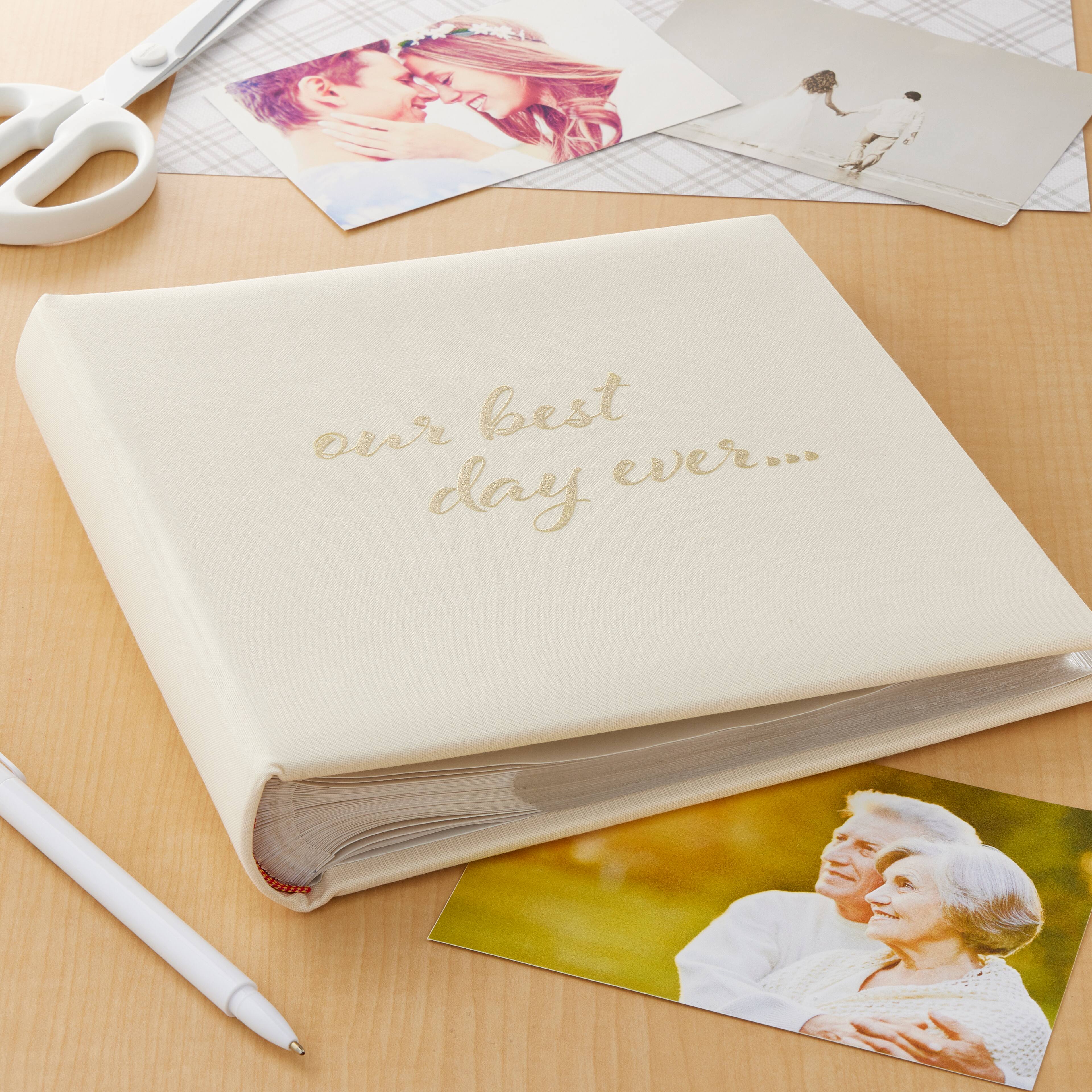 6 Pack: Cream Our Best Day Ever 2-Up Photo Album by Recollections™