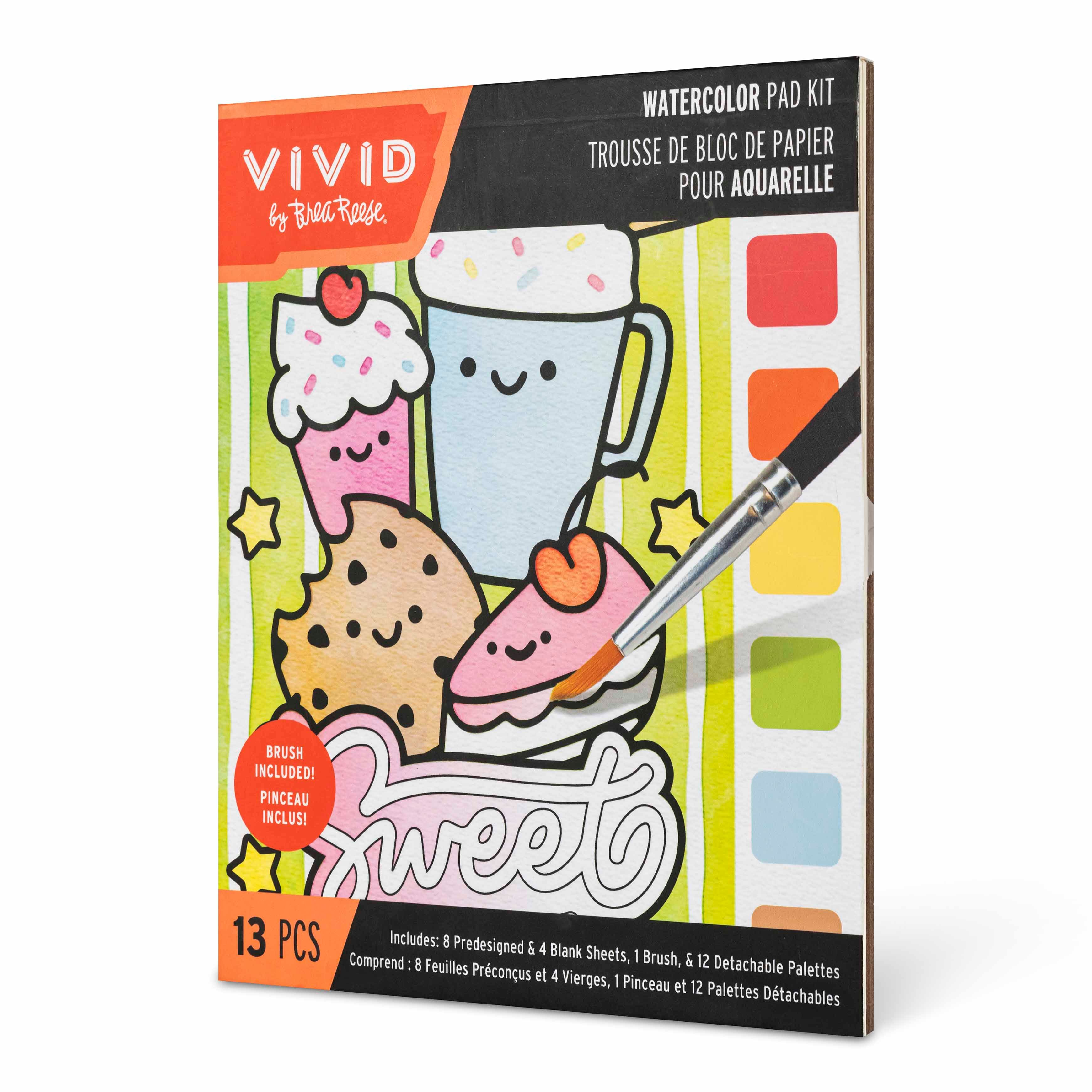 VIVID by Brea Reese&#xAE; Kawaii Watercolor Pad Kit