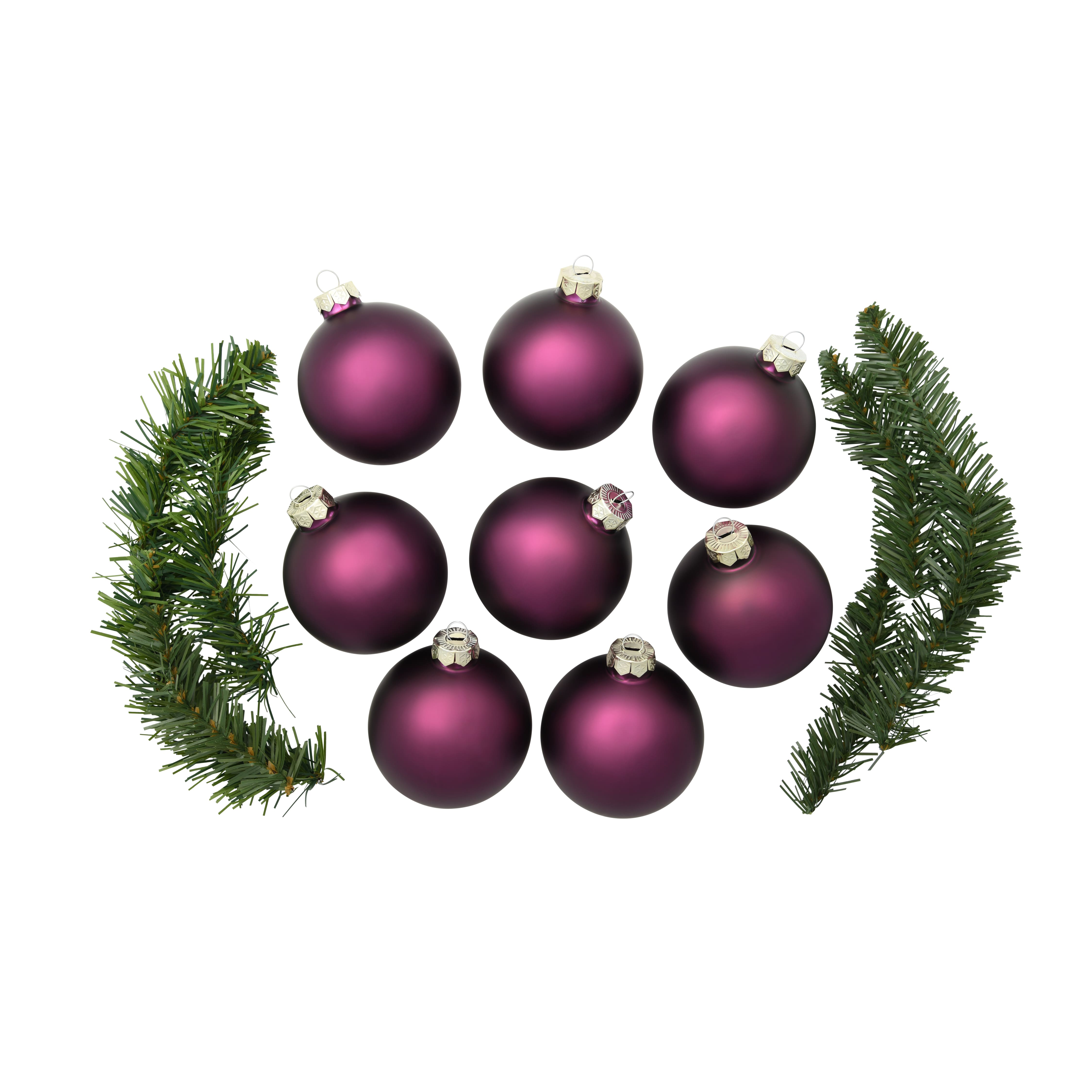 Whitehurst 8ct. 3.25&#x22; Matte Glass Ball Ornaments