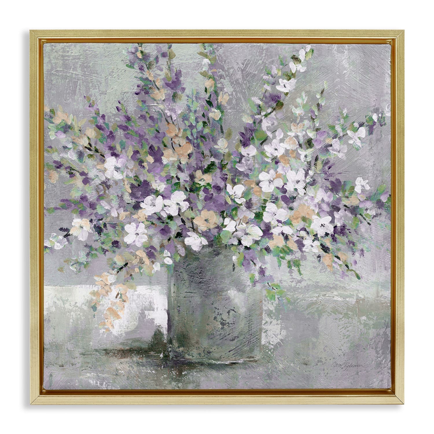 Stupell Industries Blossoming Aster Flower Bouquet Floater Framed Art