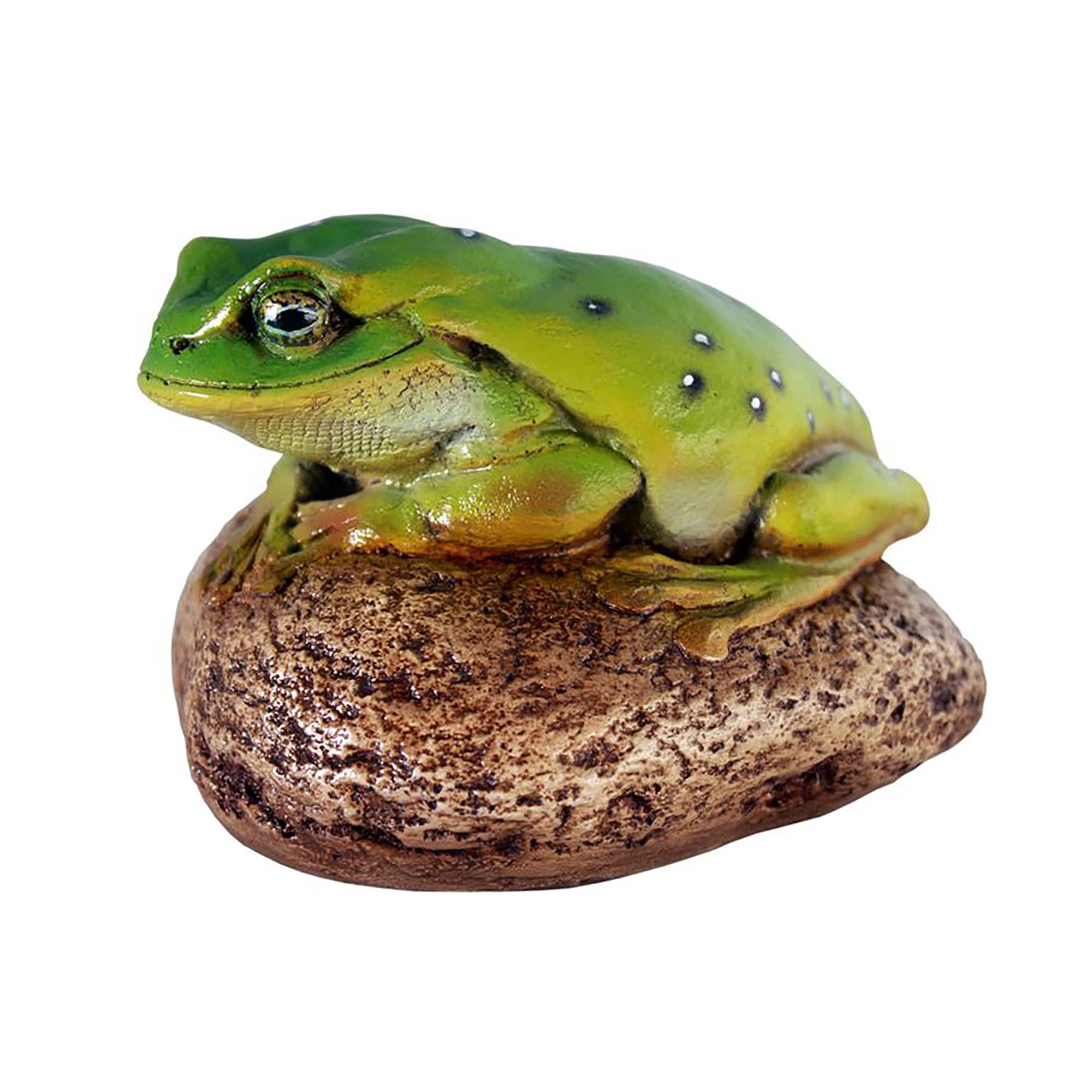 Design Toscano 6&#x22; Toad on Rock Statue
