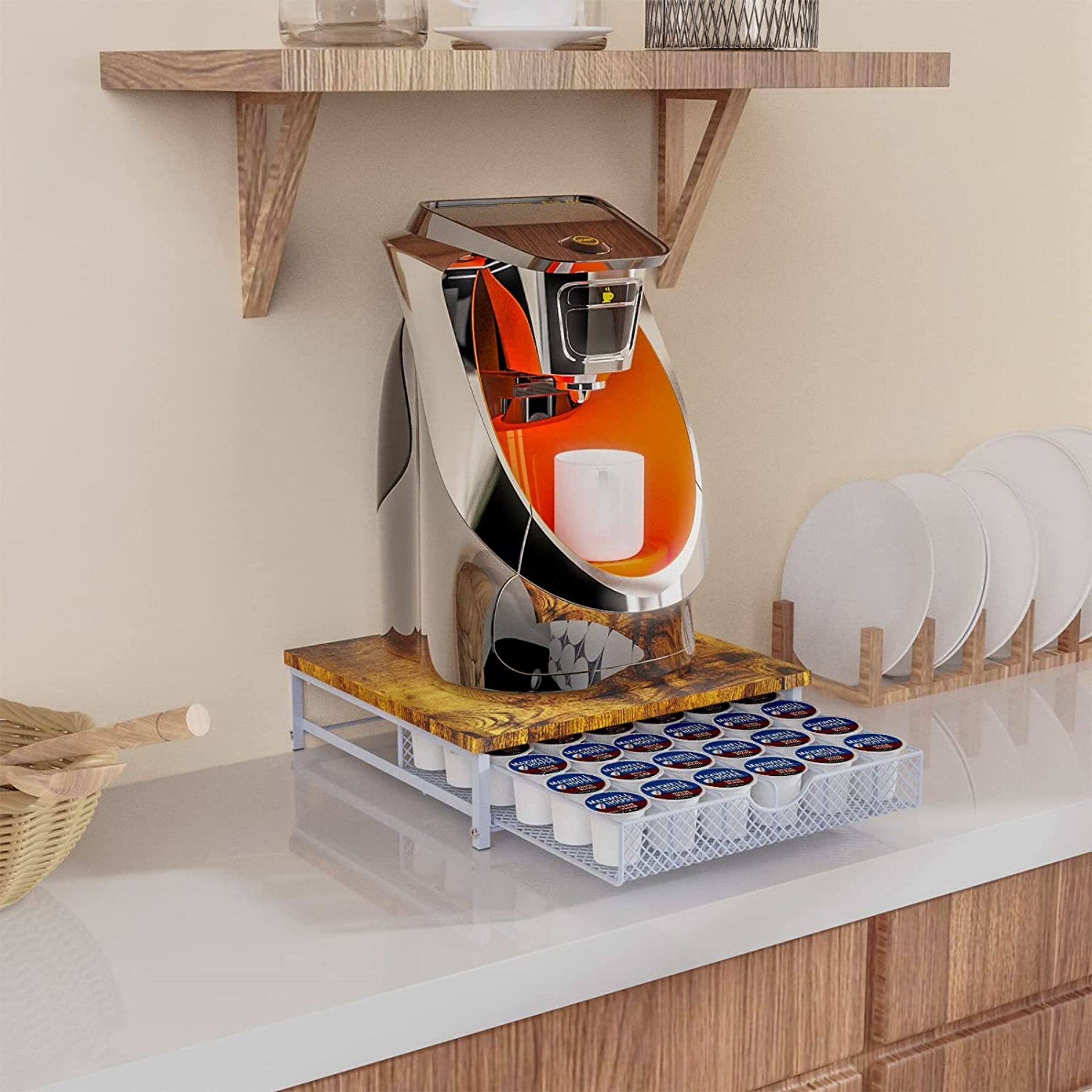 NEX™ Silver Single-Layer Coffee Pod Holder without Cup Holder