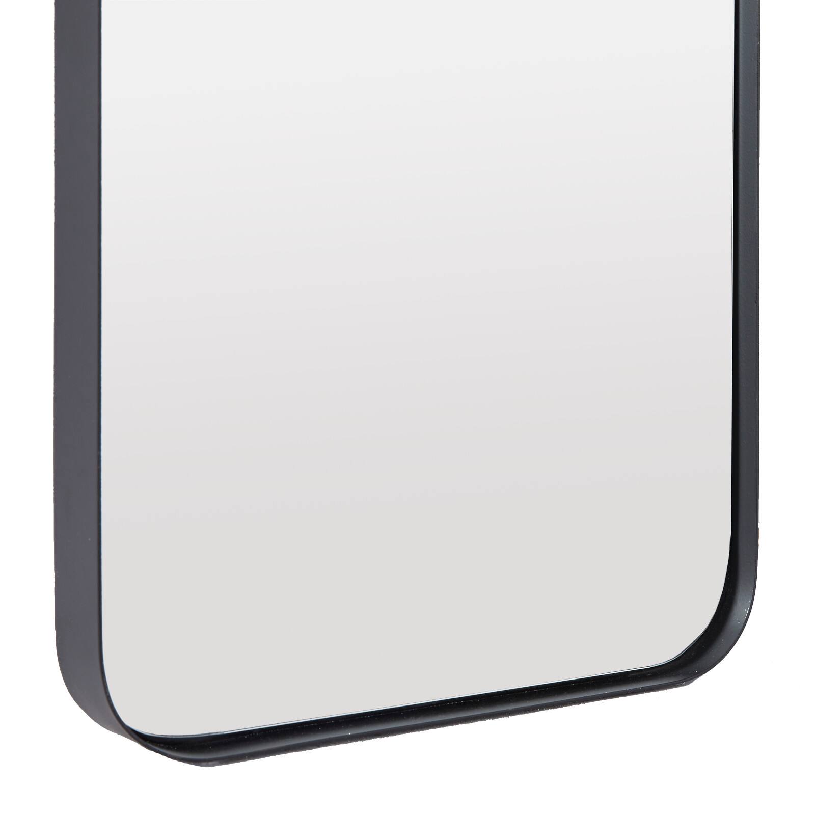 Black Iron Contemporary Wall Mirror, 48&#x22; x 12&#x22; x 2&#x22;