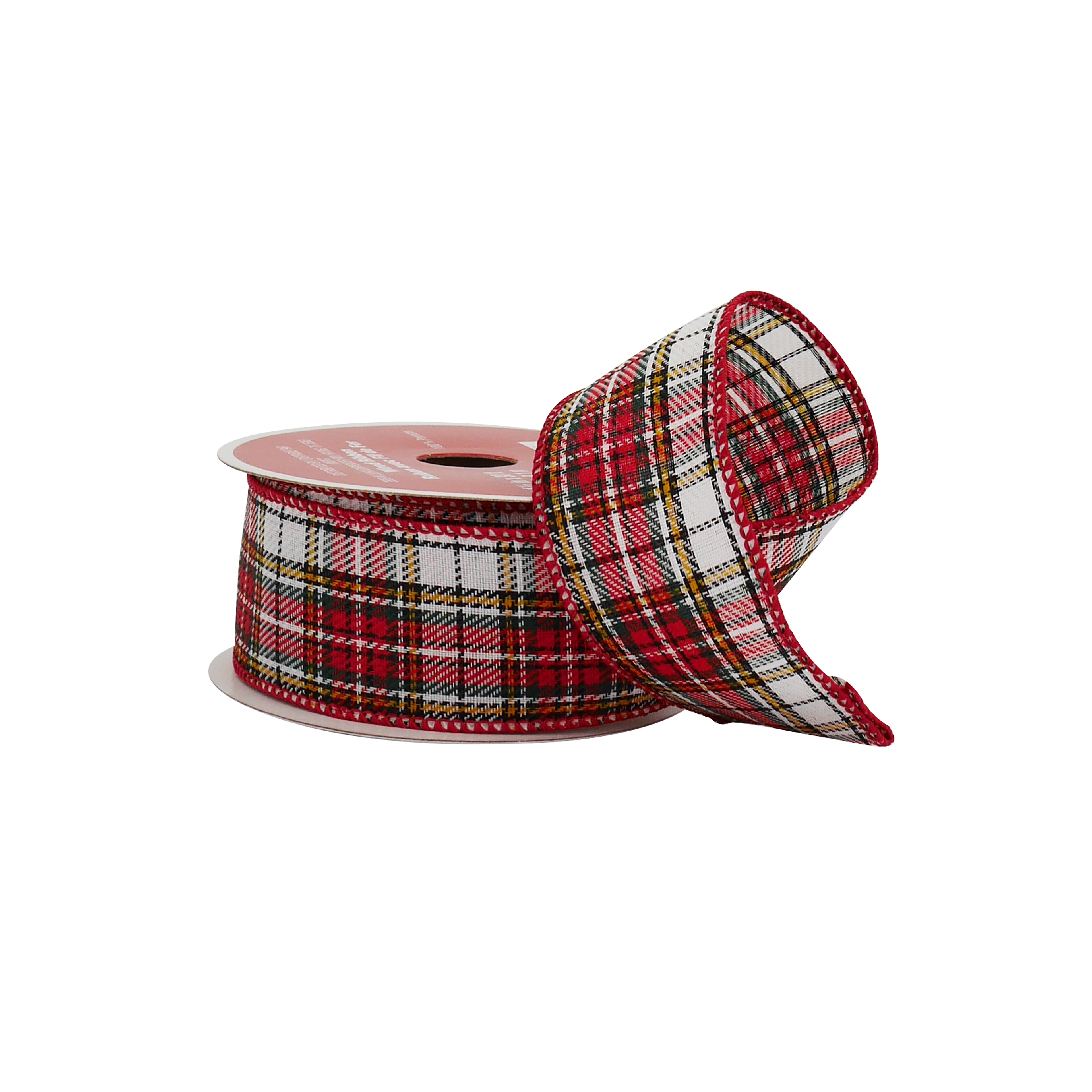 1.5&#x22; x30ft. Red Plaid Wired Ribbon by Celebrate It&#xAE;
