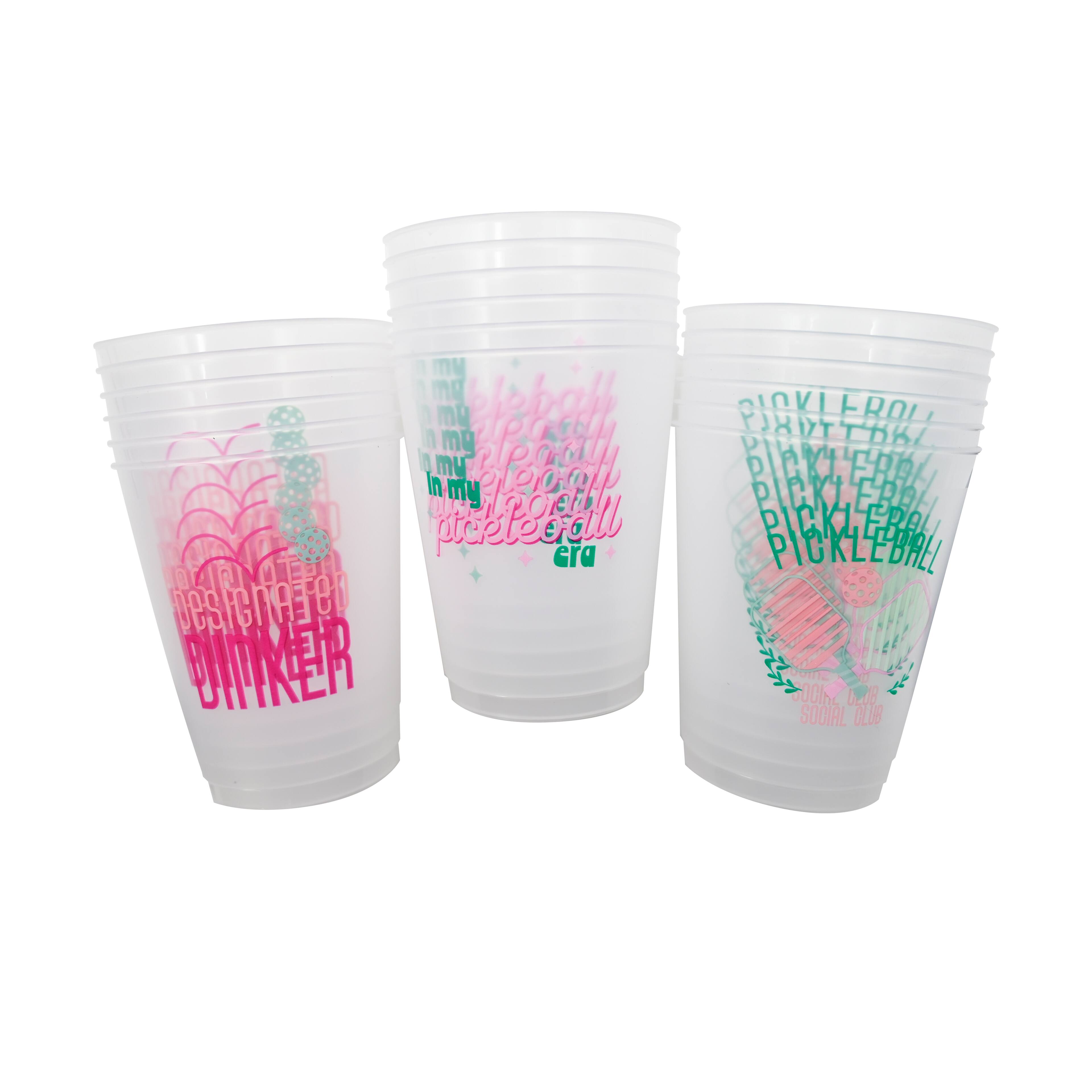 Assorted 12oz. Pickleball Frosted Cups, 6pc. by Fab Finds