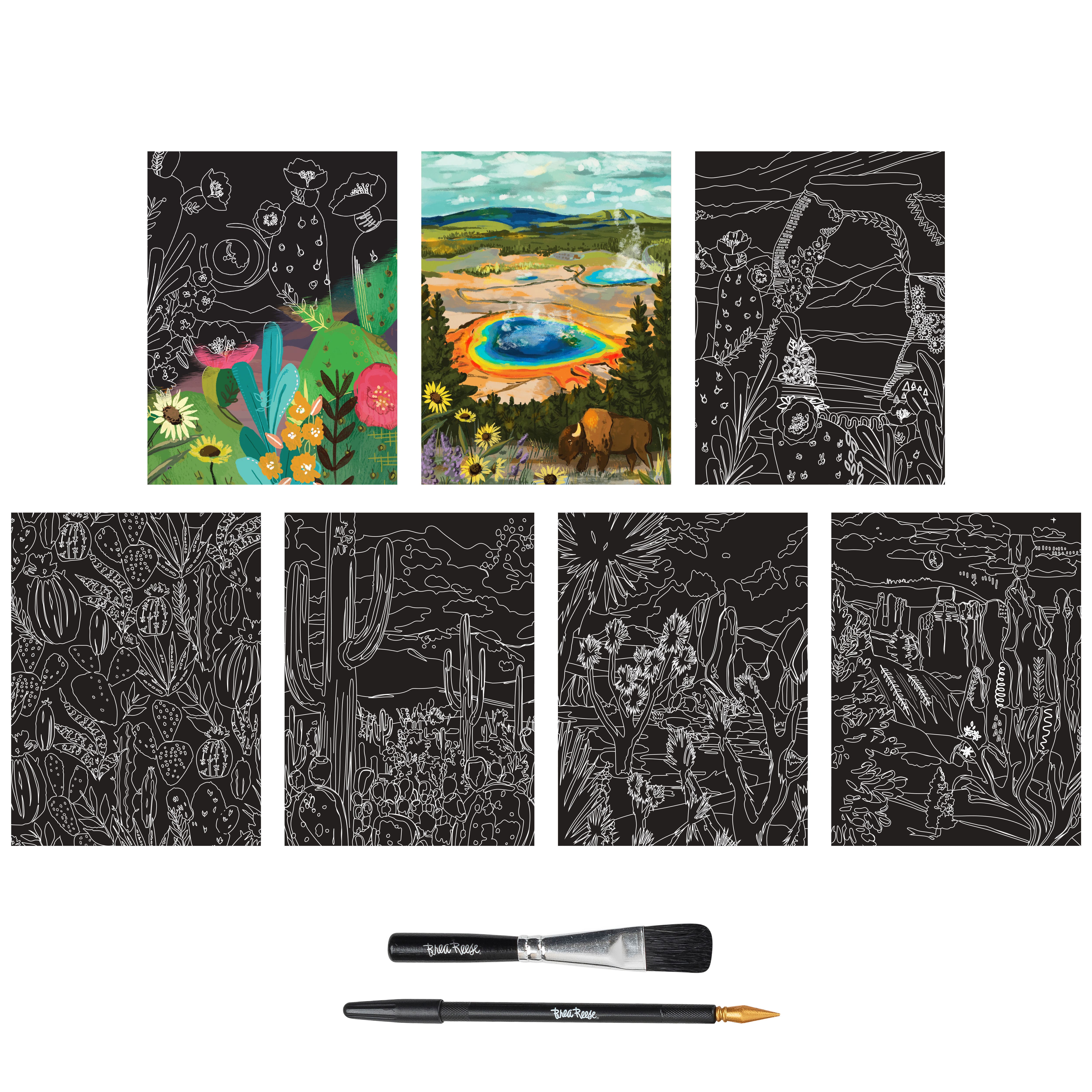 Brea Reese&#x2122; 6&#x22; x 8&#x22; Arch &#x26; Canyon Scratch Art Paper Pad
