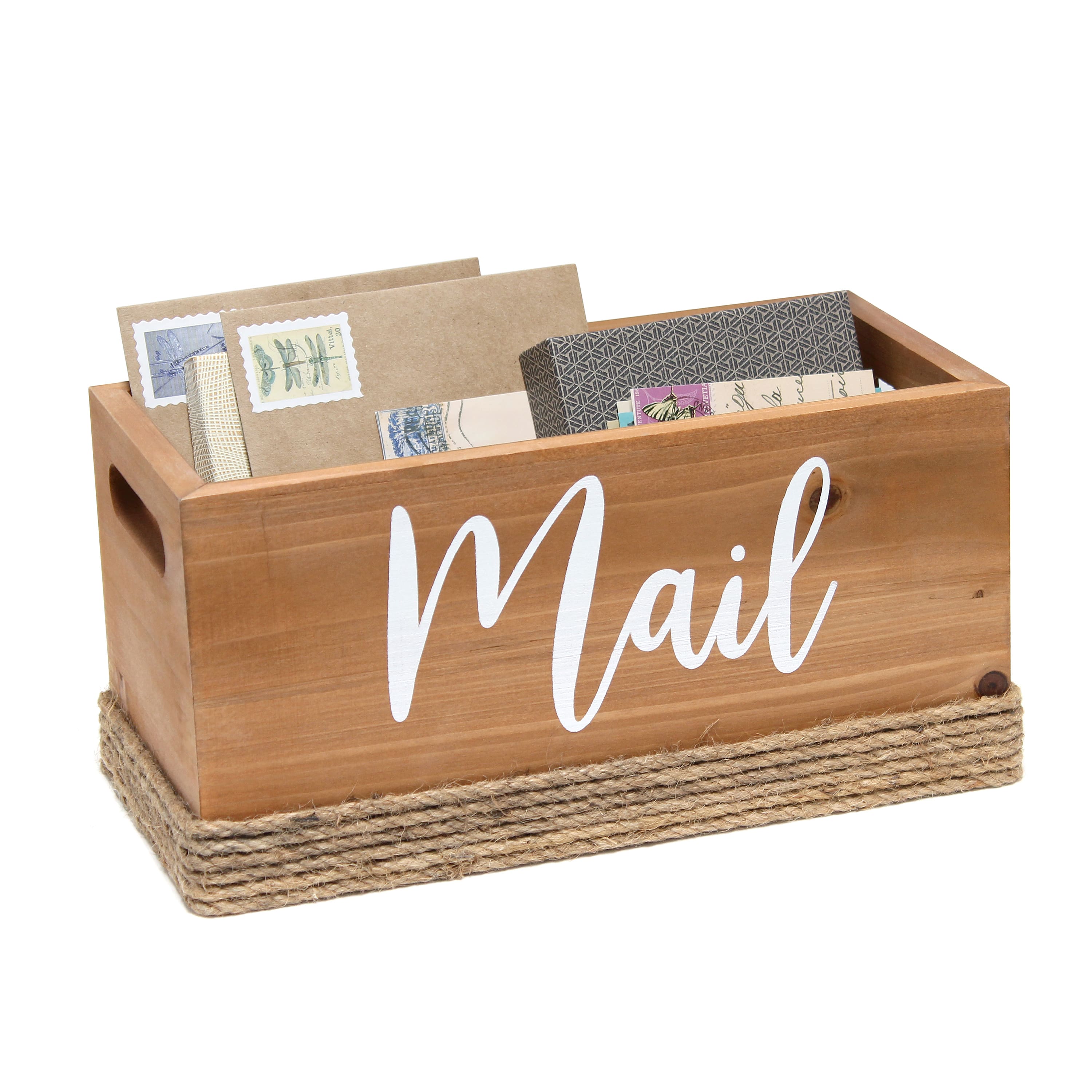 Elegant Designs Mail Script Mail Holder with Handles