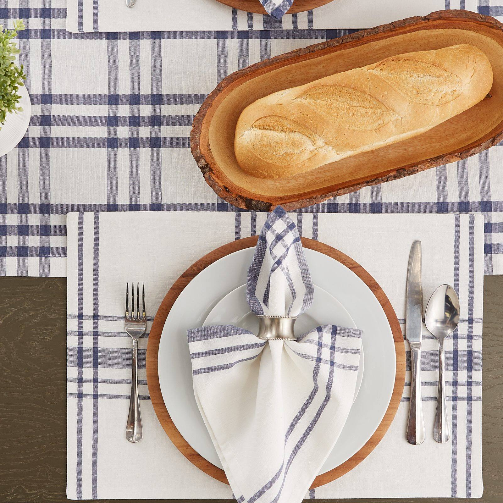 DII&#xAE; Home Sweet Farmhouse French Blue Cotton Placemats, 6ct.