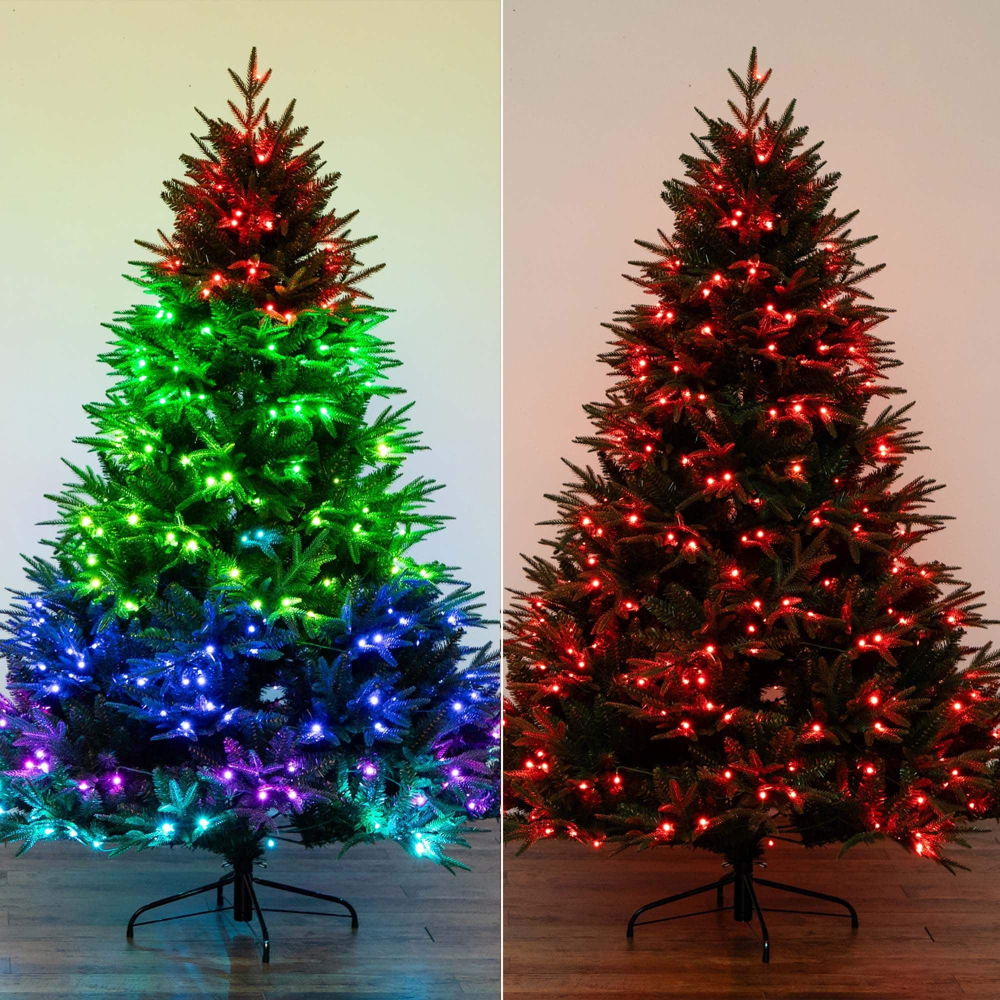 6ft. Pre-Lit Edmonton Fir Artificial Christmas Tree, Color Changing LED Lights