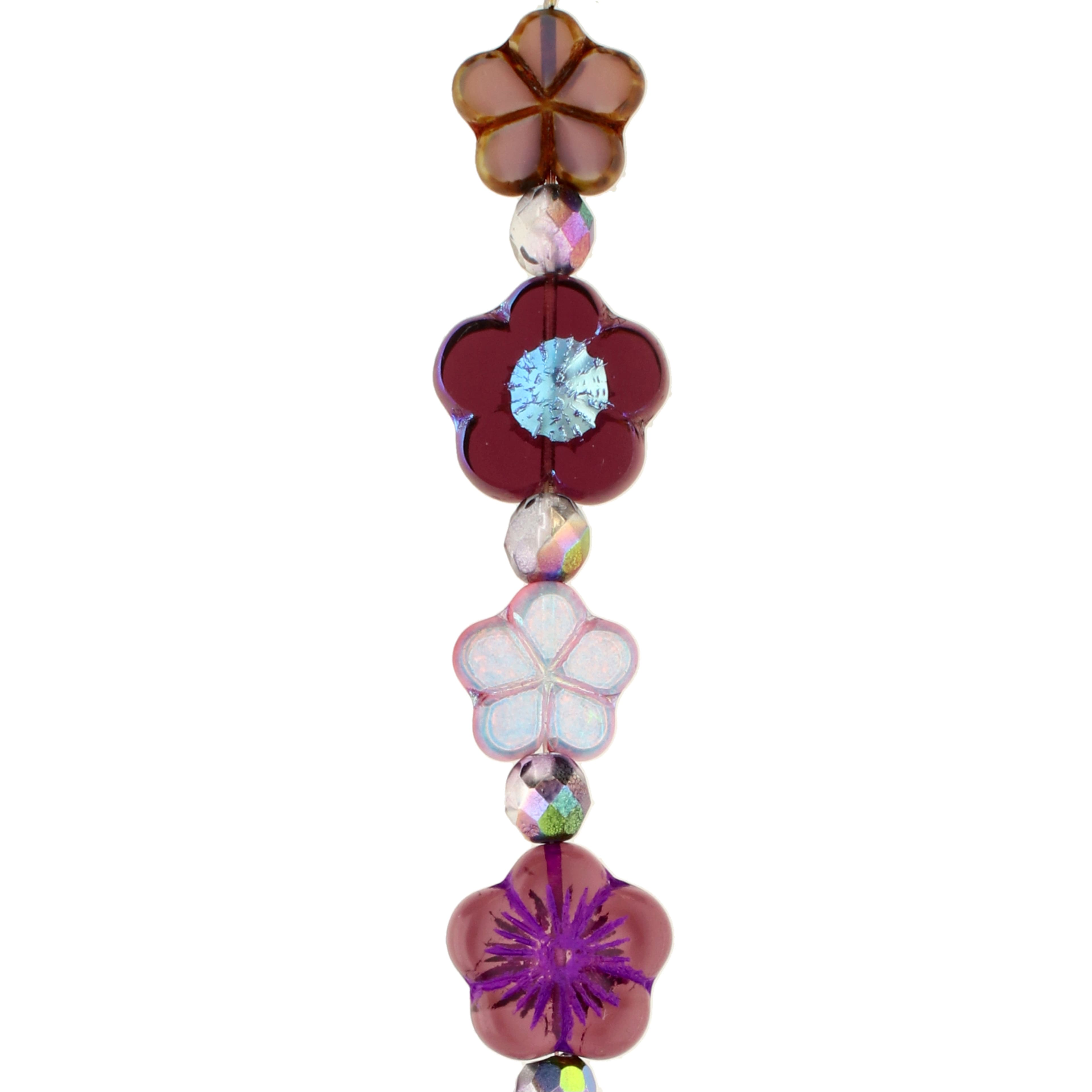 Berry Roses Czech Glass Flower Bead Mix by Bead Landing&#x2122;