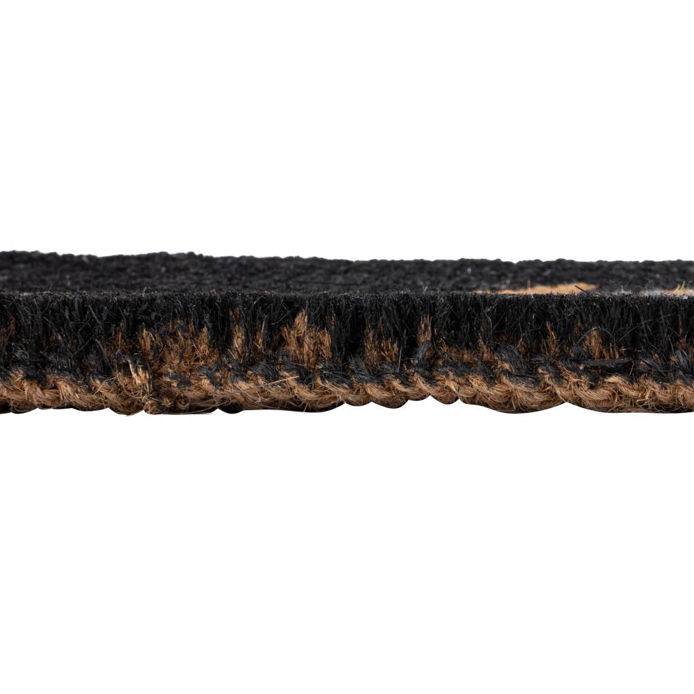 Hello Honey® Black Natural Coir Welcome Step Doormat