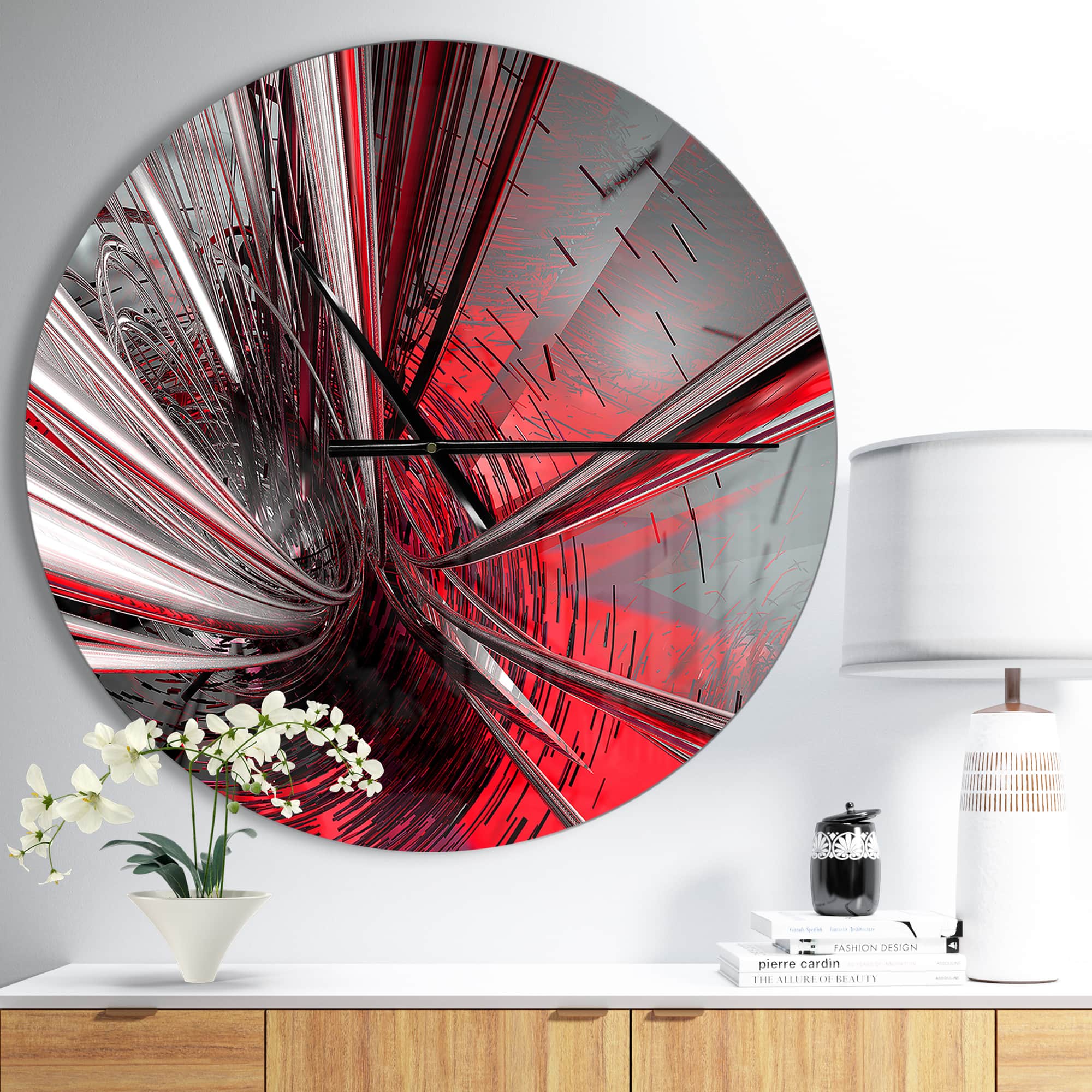 Designart Fractal 3D Deep Into Middle Wall Clock