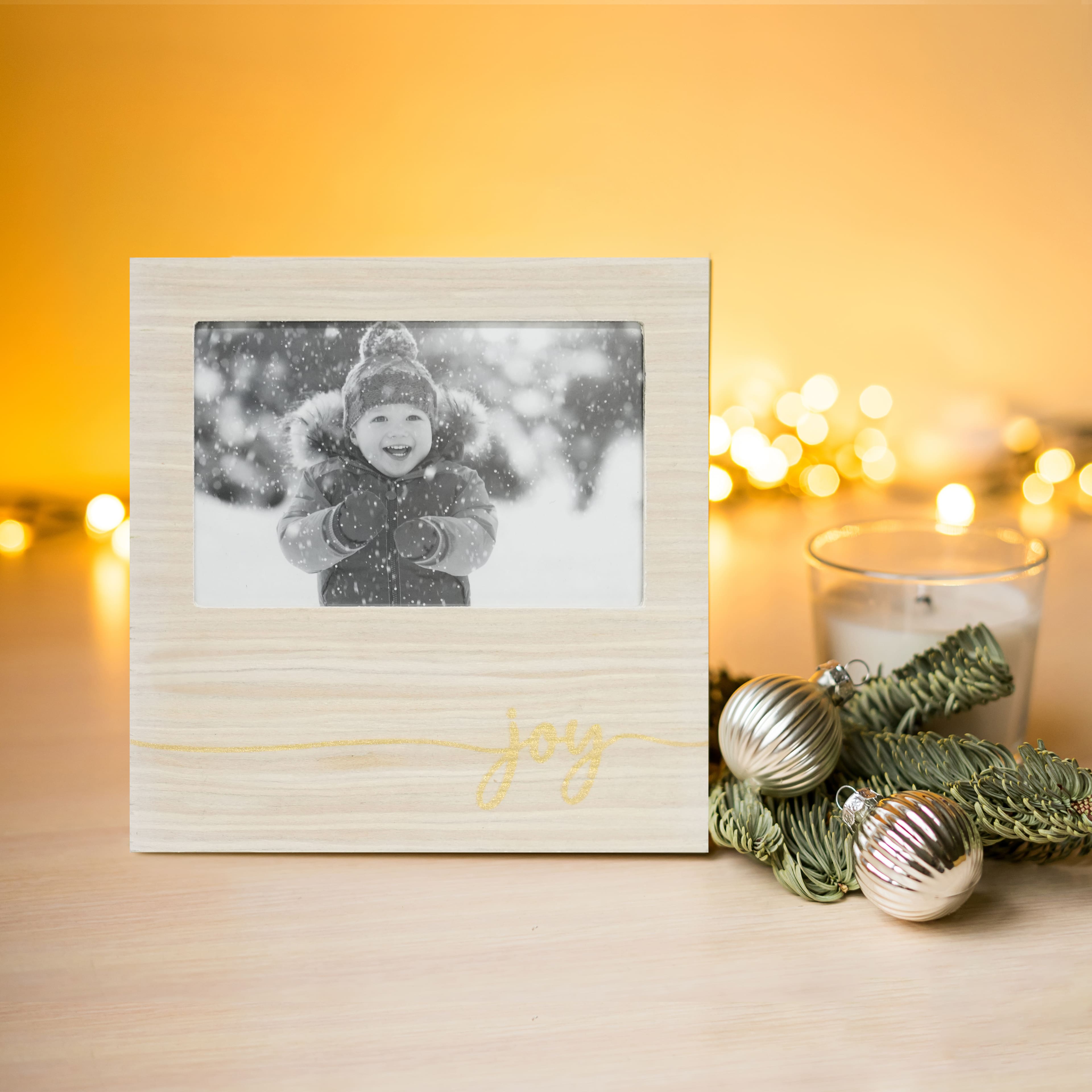 4&#x22; x 6&#x22; Whitewashed Joy Frame by Studio D&#xE9;cor&#xAE;