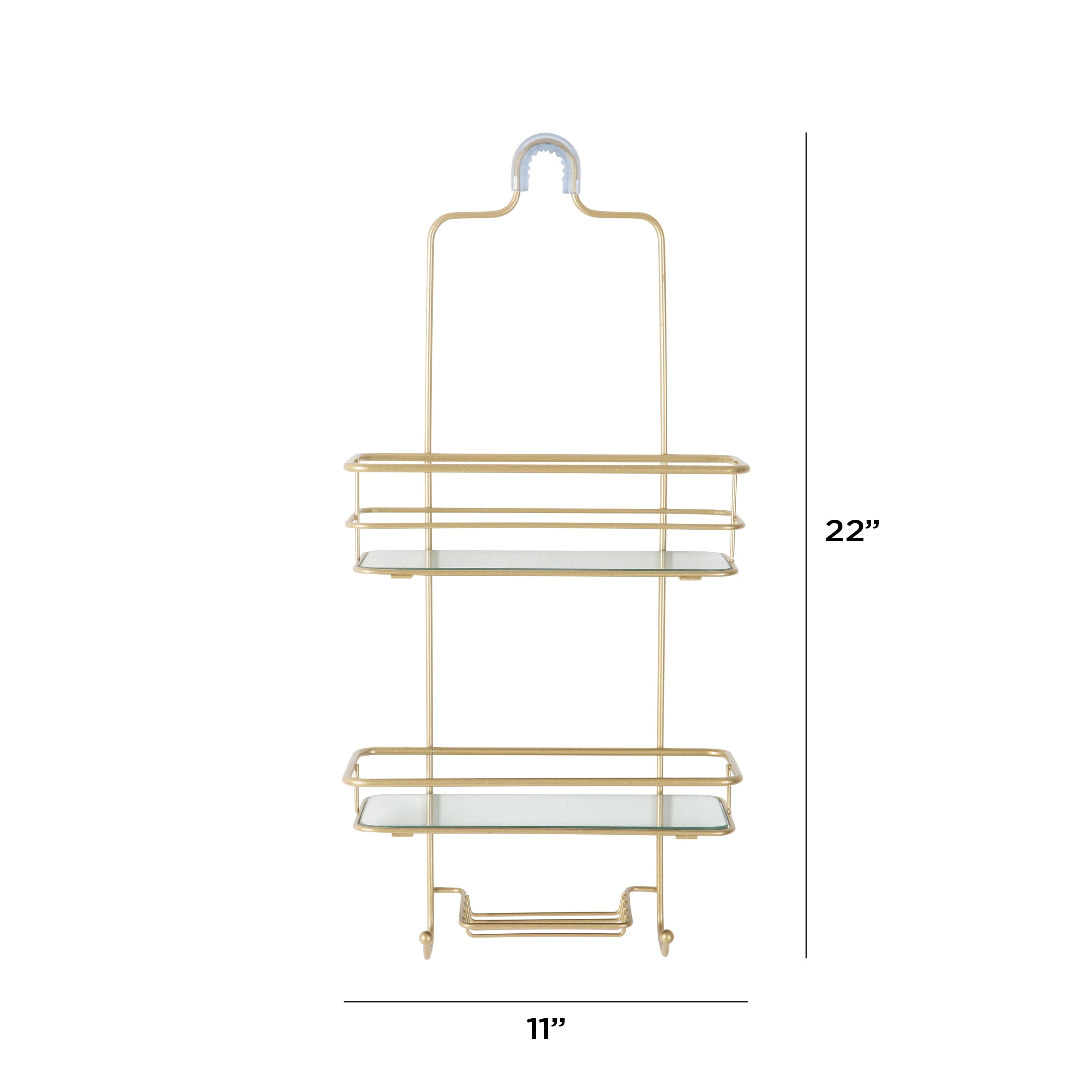 Elle Décor Limoges Collection Satin Gold Shower Caddy