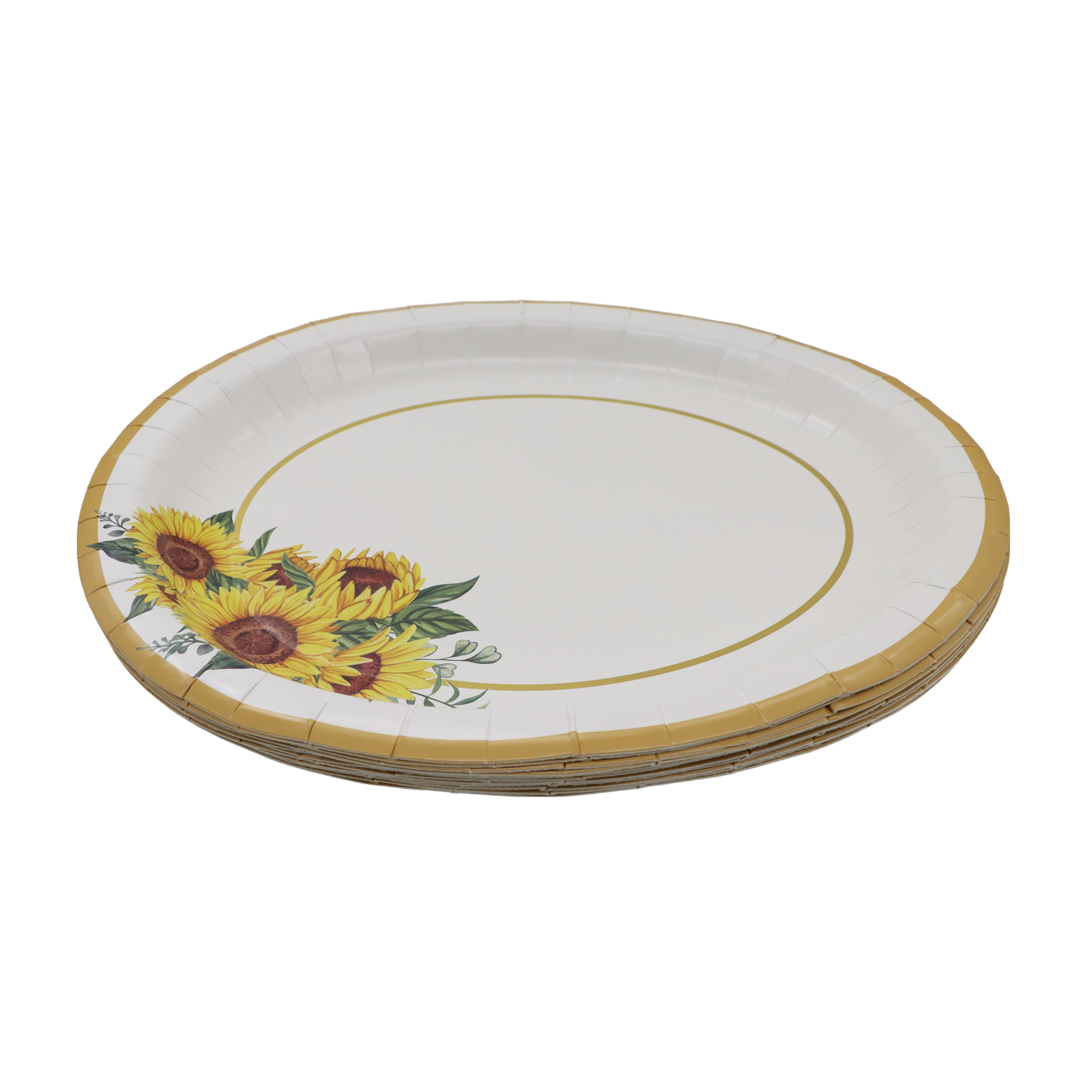 12.25&#x22; Sunflower Bouquet Oval Paper Plates, 12ct. by Celebrate It&#x2122;