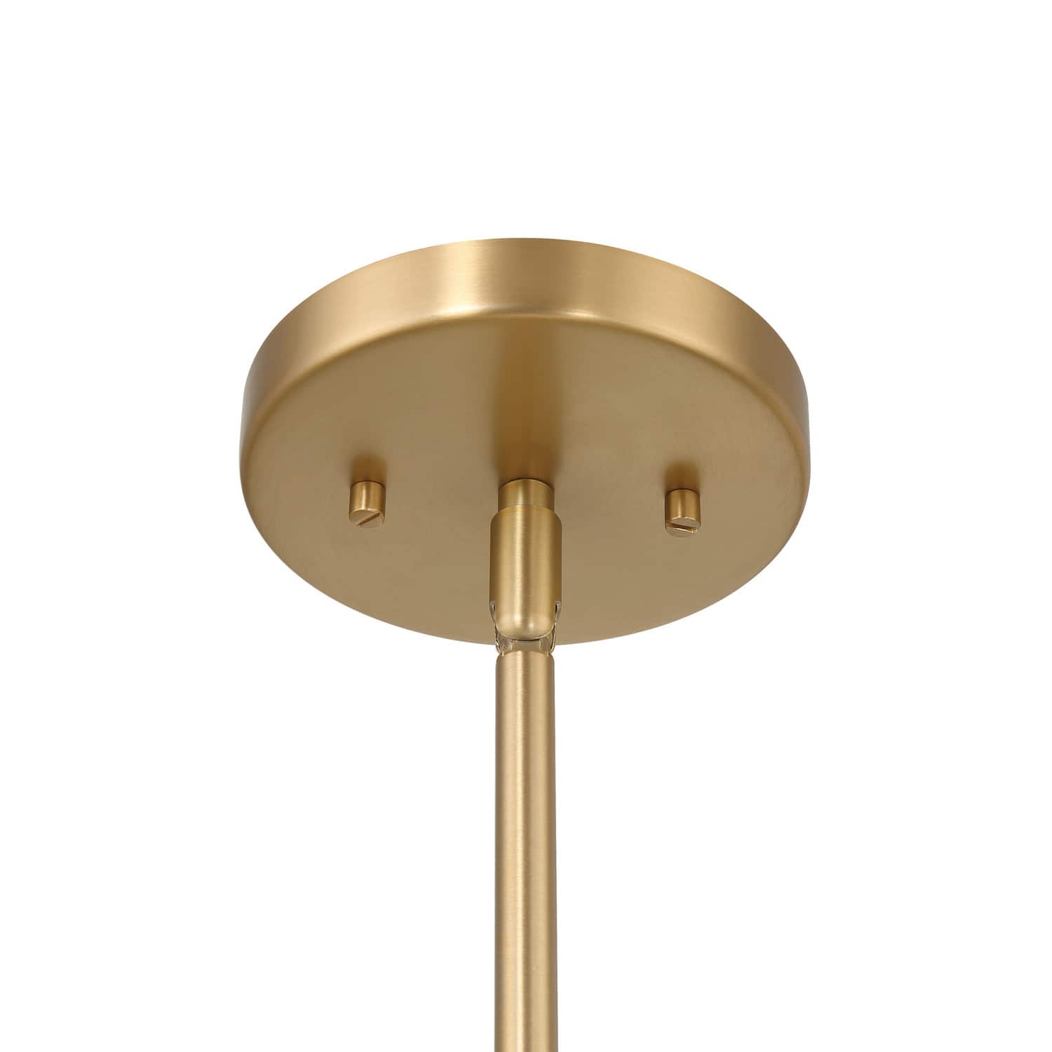 Hello Honey&#xAE; Delano Gold &#x26; White Industrial Metal &#x26; Etched Glass Ceiling Light